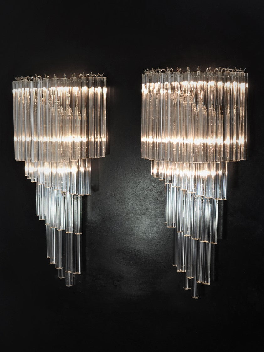 Murano Vegglampe – 41 Klare Prismeglass – 2 stk – detalj 9 – Murano Classics