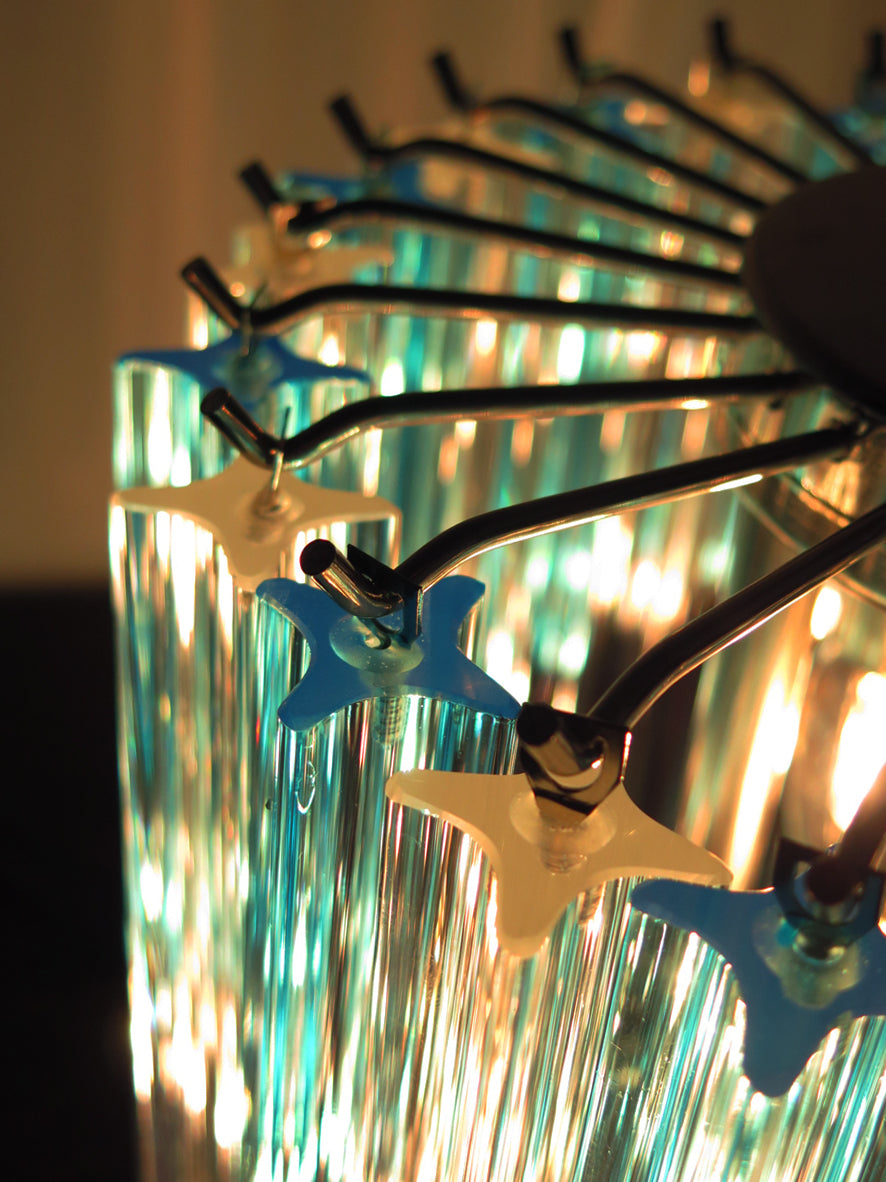 Murano Bordlampe – 24 Klare og Blå Prismeglass – 2 stk – detalj 1 – Murano Classics