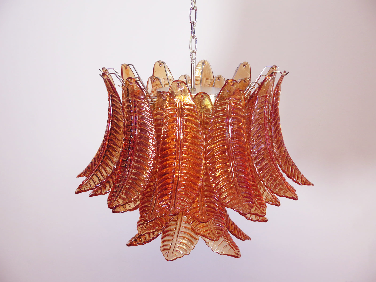 Murano Lysekrone – 36 Gule Felciglass – detalj 9 – Murano Classics