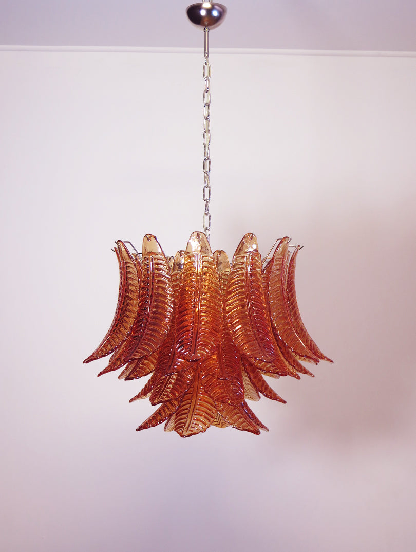 Murano Lysekrone – 36 Gule Felciglass – detalj 11 – Murano Classics