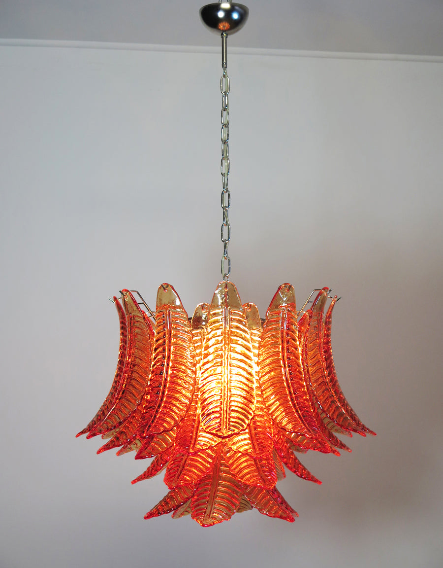 Murano Lysekrone – 36 Gule Felciglass – detalj 5 – Murano Classics