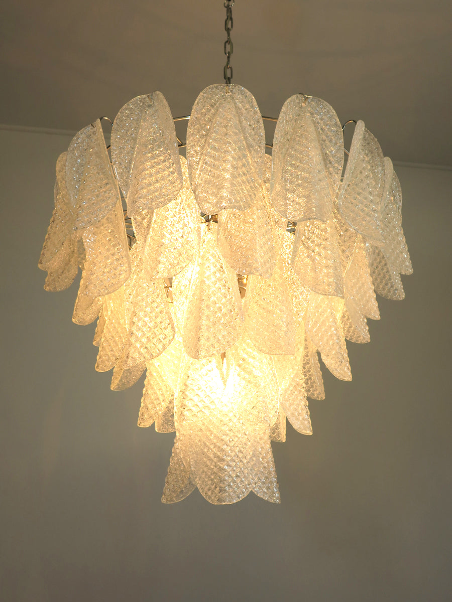 Murano Lysekrone – 50 Klare Rondiniglass – detalj 8 – Murano Classics