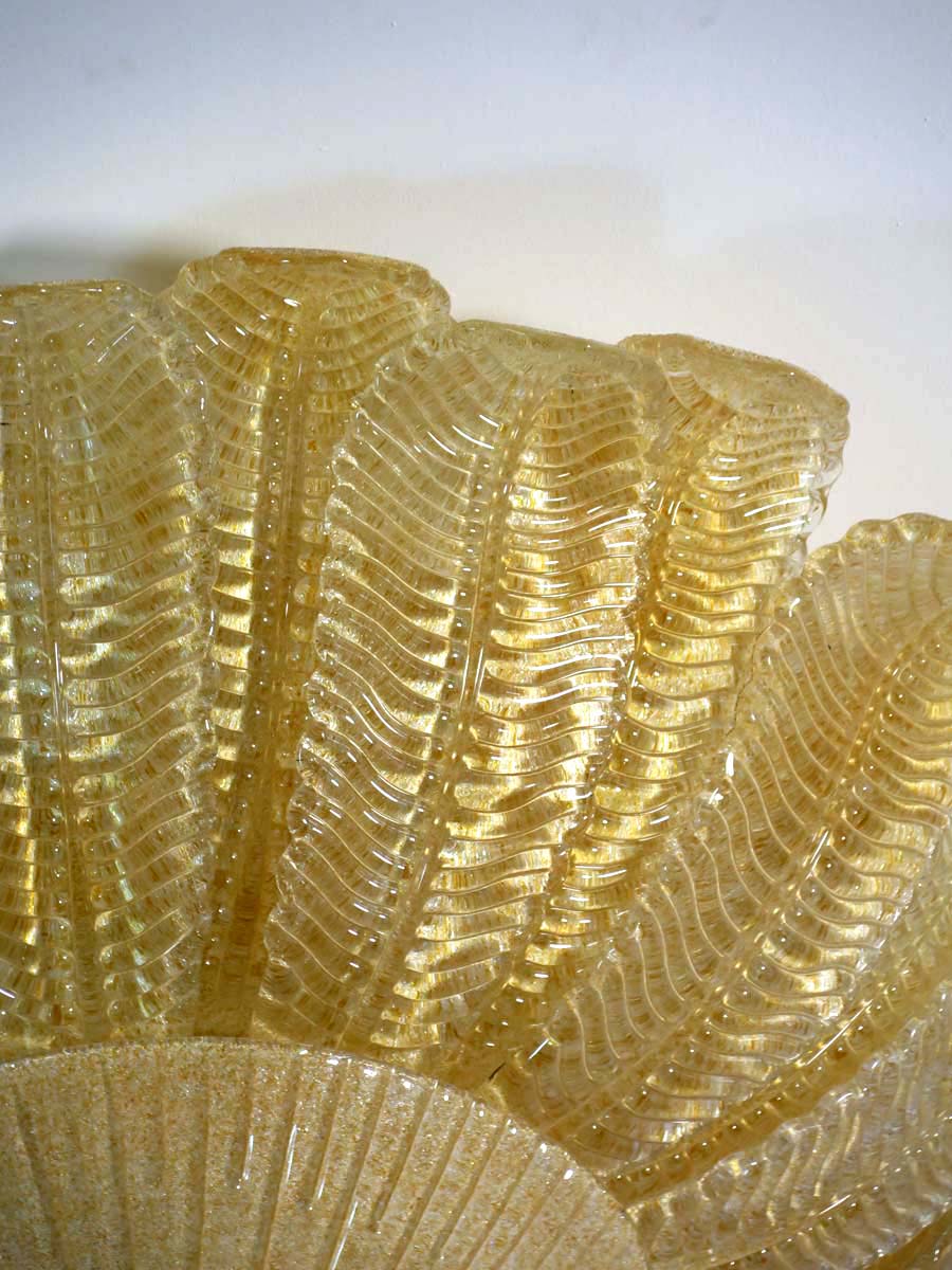 Murano Taklampe – 25 Gule Barovier – detalj 3 – Murano Classics