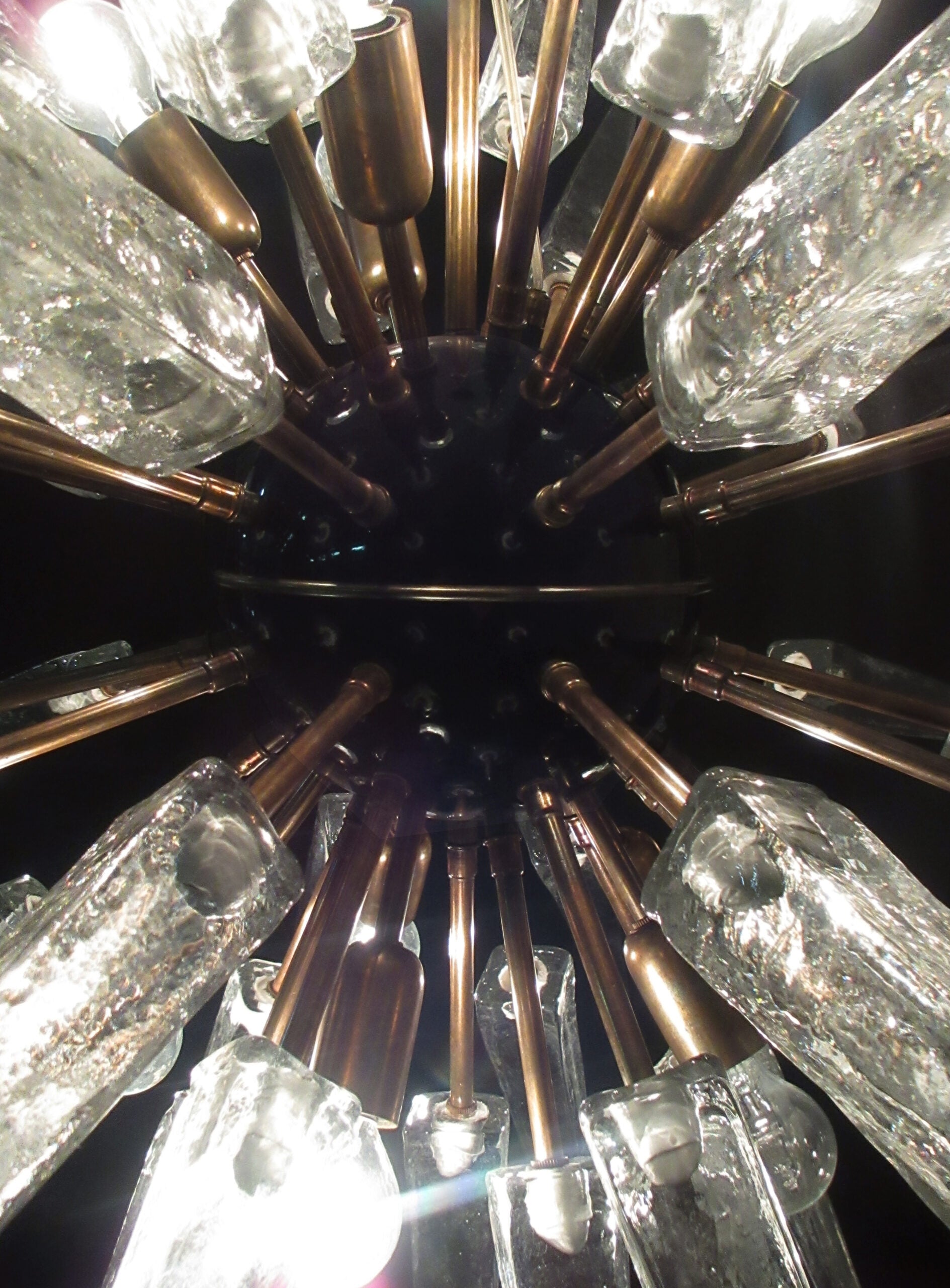 Murano Lysekrone – 51 Klare Sputnik – detalj 10 – Murano Classics