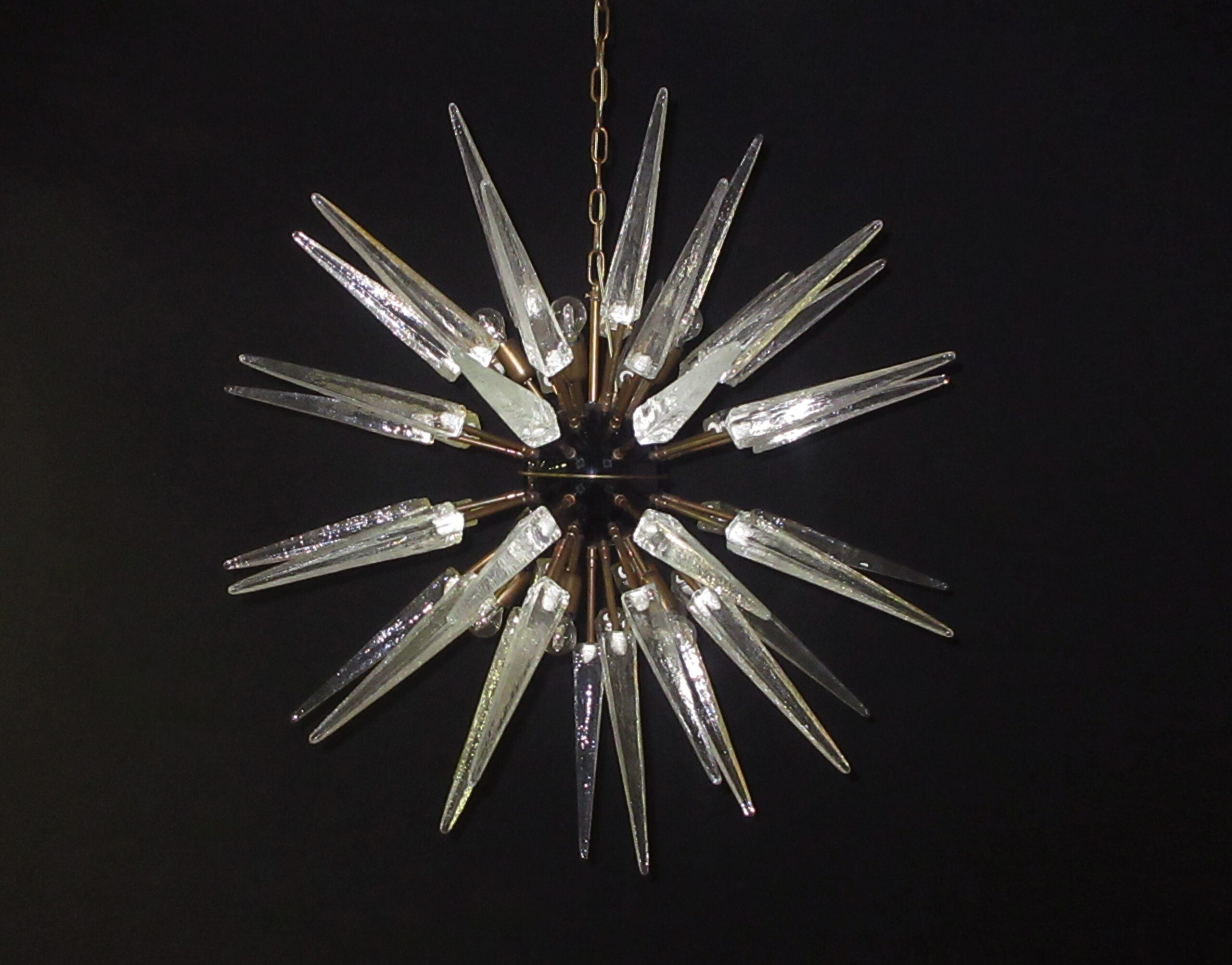 Murano Lysekrone | 51 Klare Sputnik