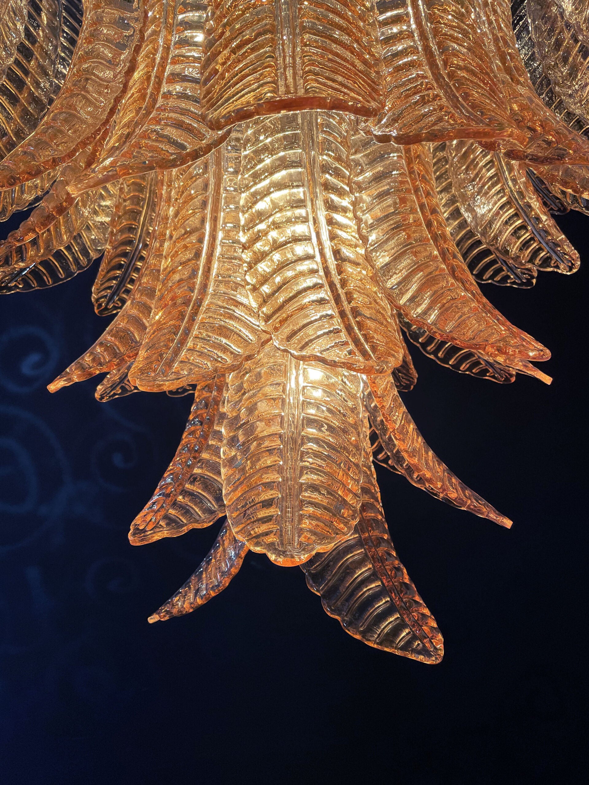 Murano Lysekrone – 52 Gule Felciglass – detalj 4 – Murano Classics