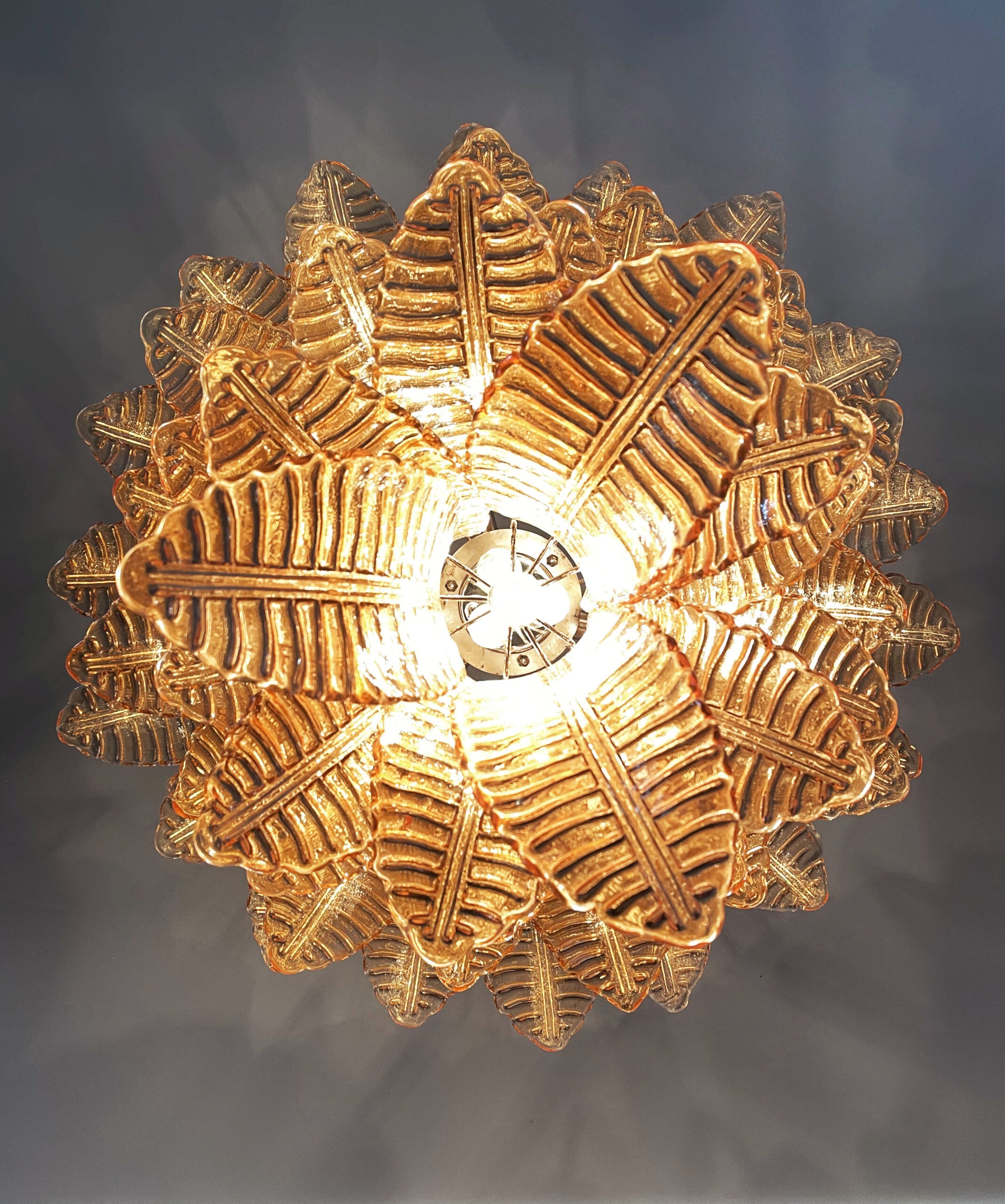 Murano Lysekrone – 52 Gule Felciglass – detalj 5 – Murano Classics