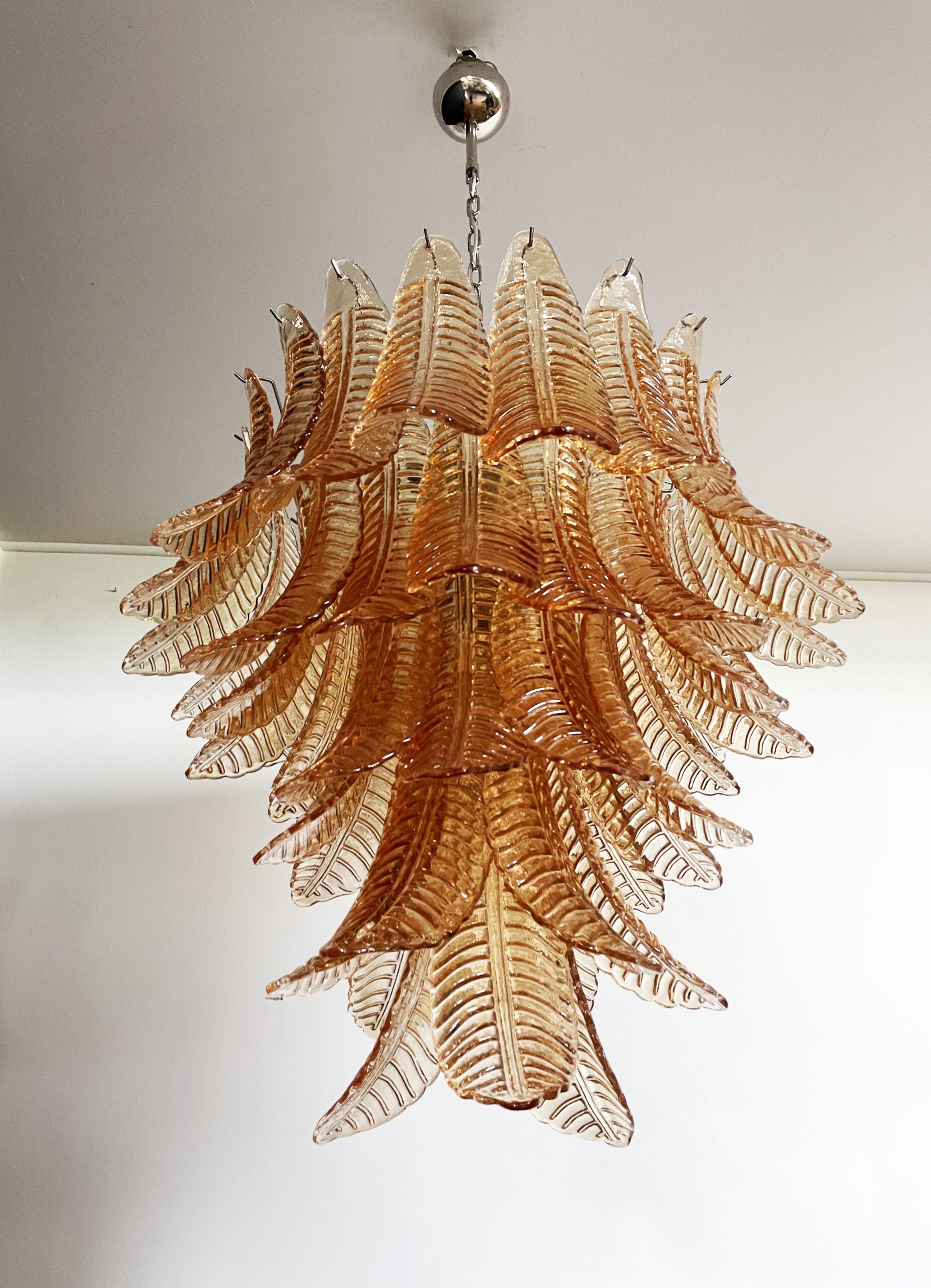 Murano Lysekrone – 52 Gule Felciglass – Murano Classics