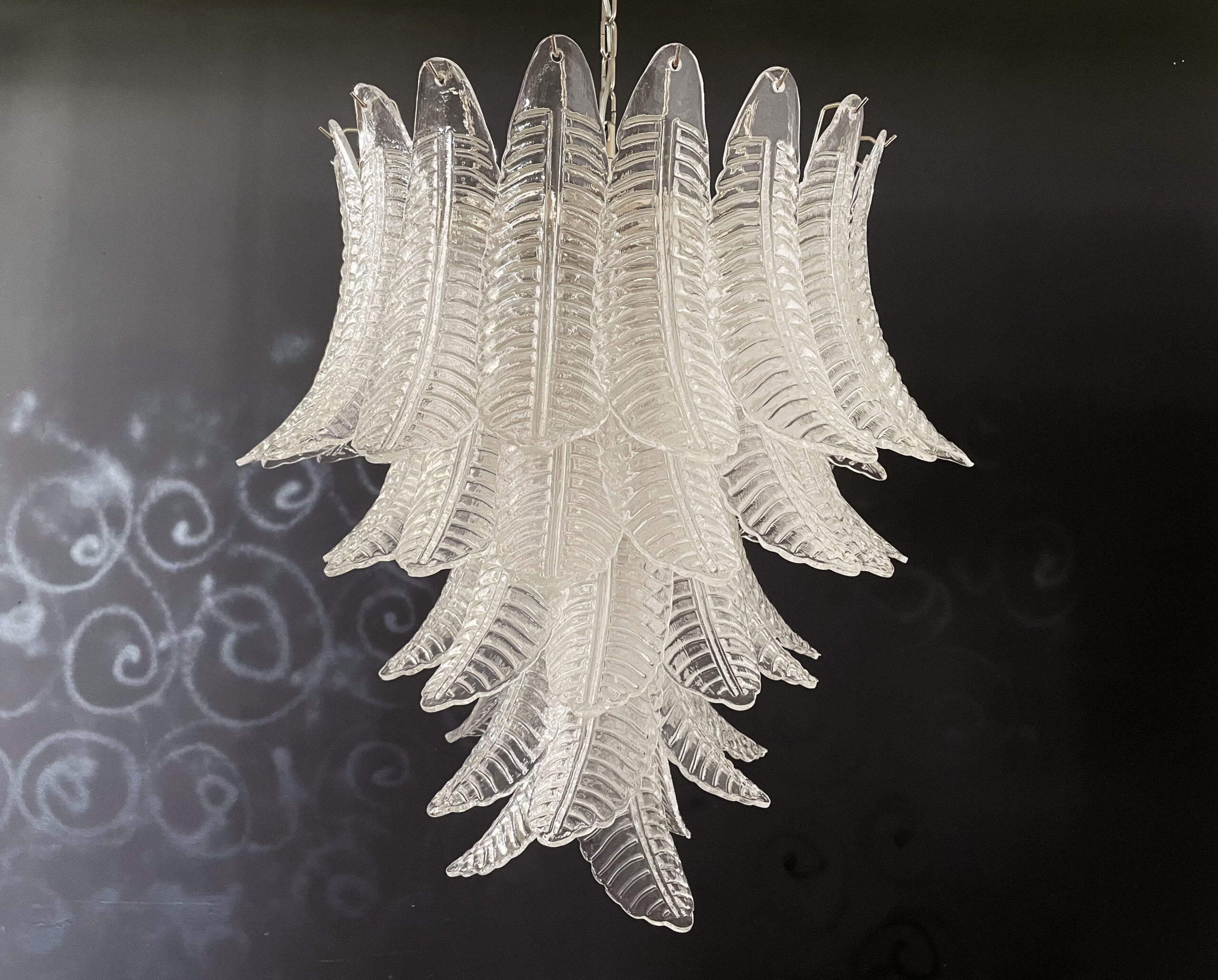 Murano Lysekrone – 52 Klare Felciglass – detalj 6 – Murano Classics