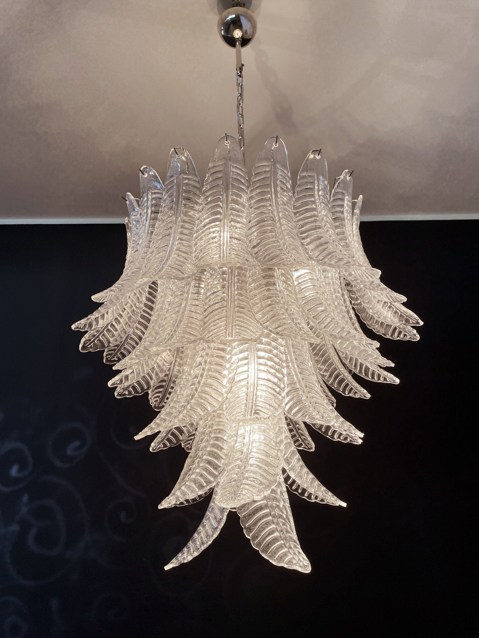 Murano Lysekrone – 52 Klare Felciglass – detalj 2 – Murano Classics