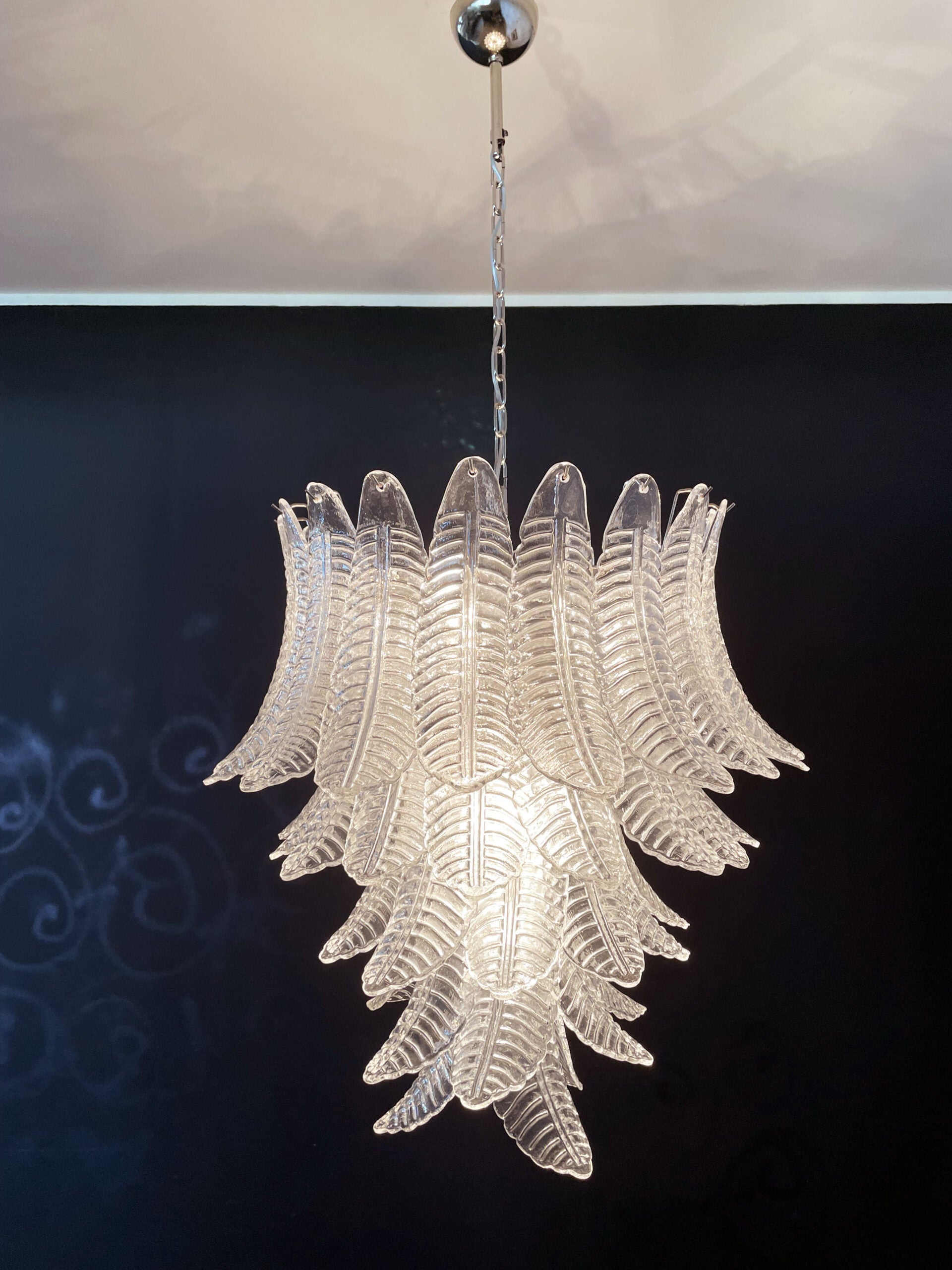 Murano Lysekrone – 52 Klare Felciglass – detalj 9 – Murano Classics