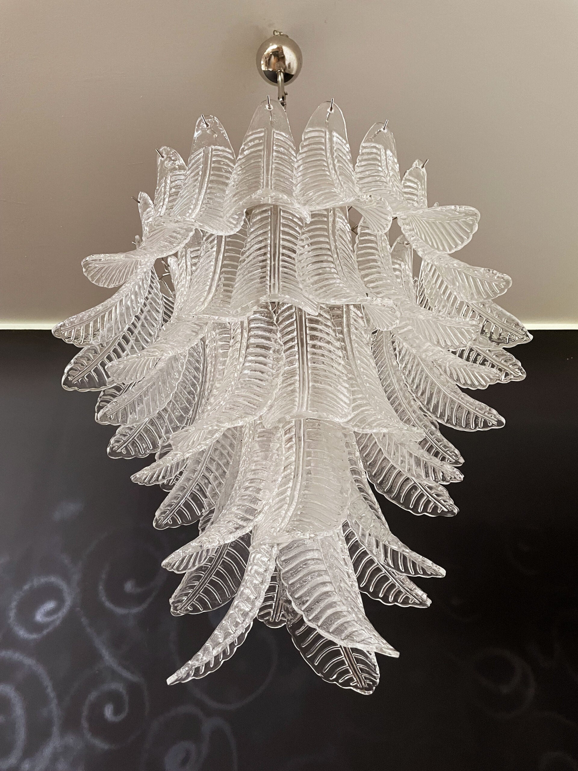 Murano Lysekrone – 52 Klare Felciglass – detalj 4 – Murano Classics