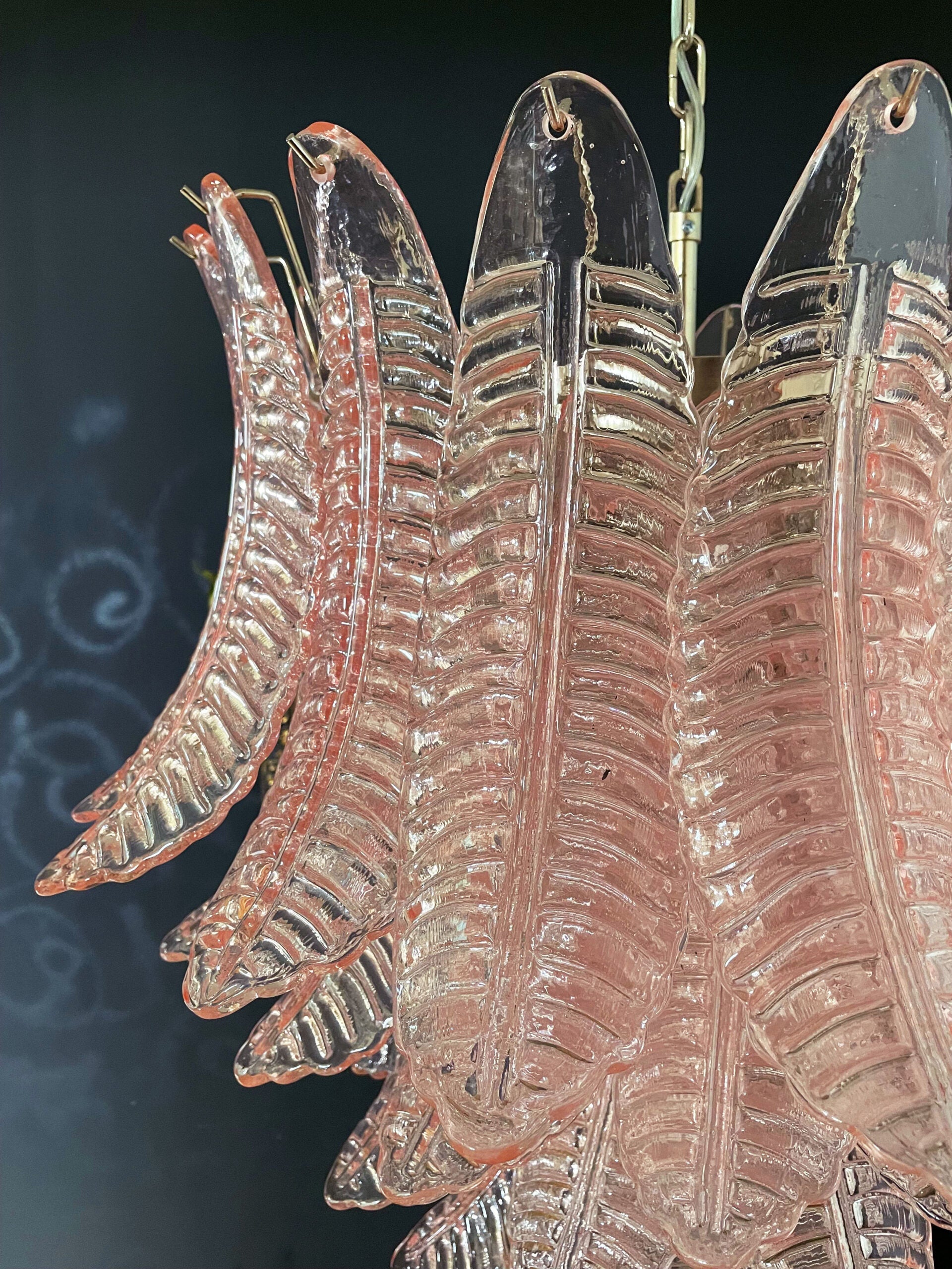 Murano Lysekrone – 52 Rosa Felciglass – detalj 4 – Murano Classics