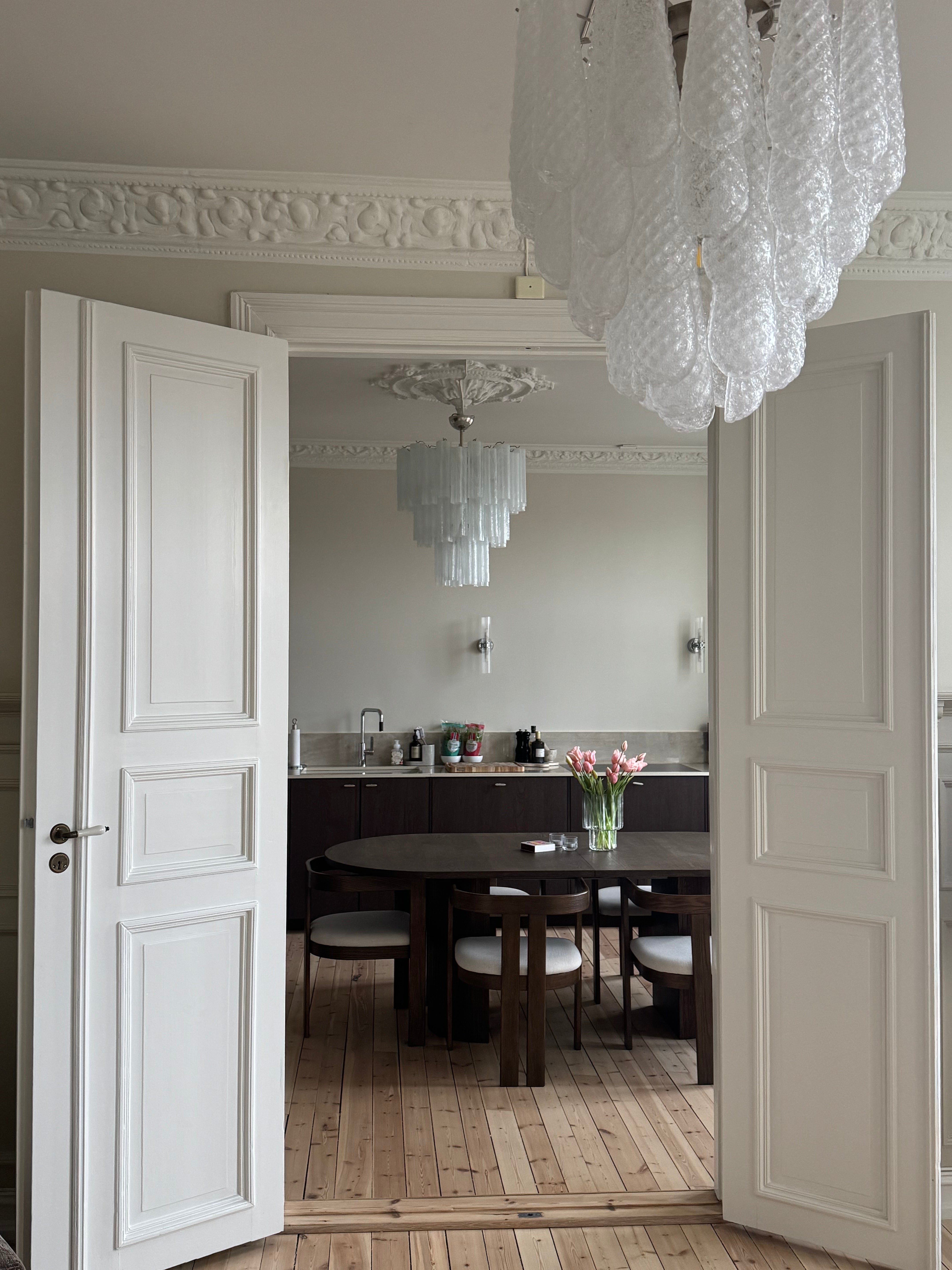 Murano Lysekrone – 41 Klare Dråpeglass – detalj 11 – Murano Classics
