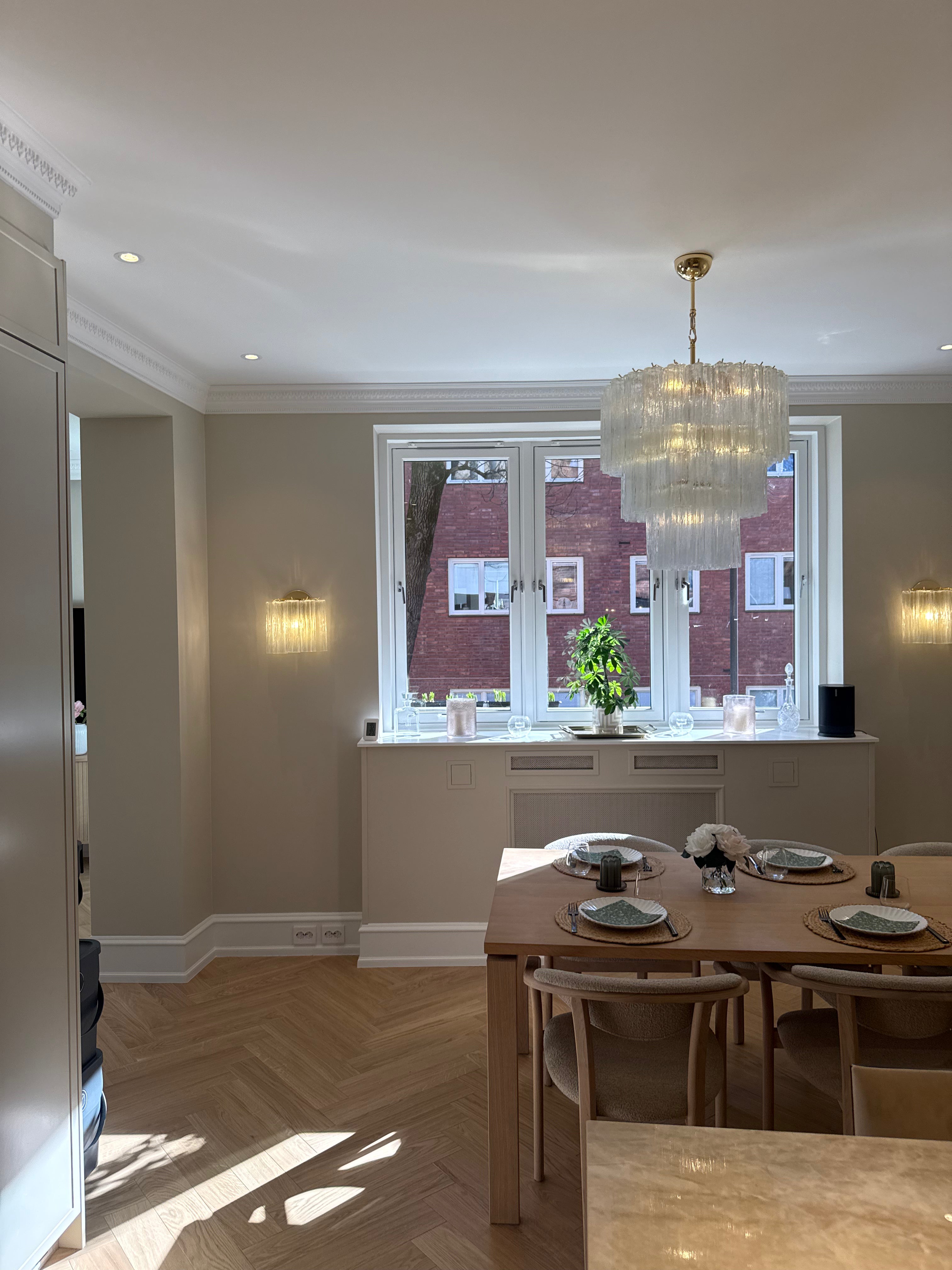 Murano Lysekrone | 52 Klare Glassrør