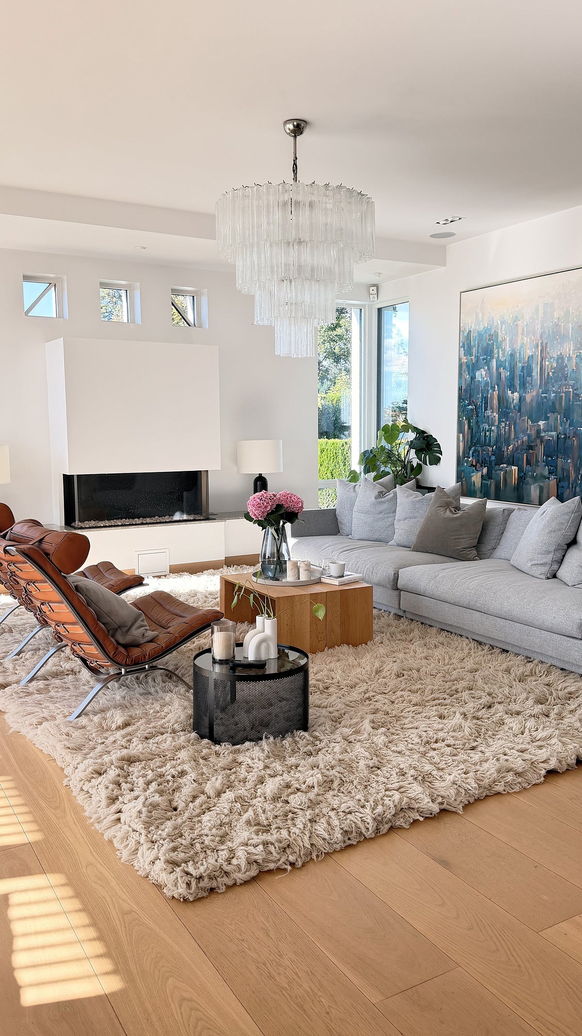 Murano Lysekrone | 78 Klare Glassrør