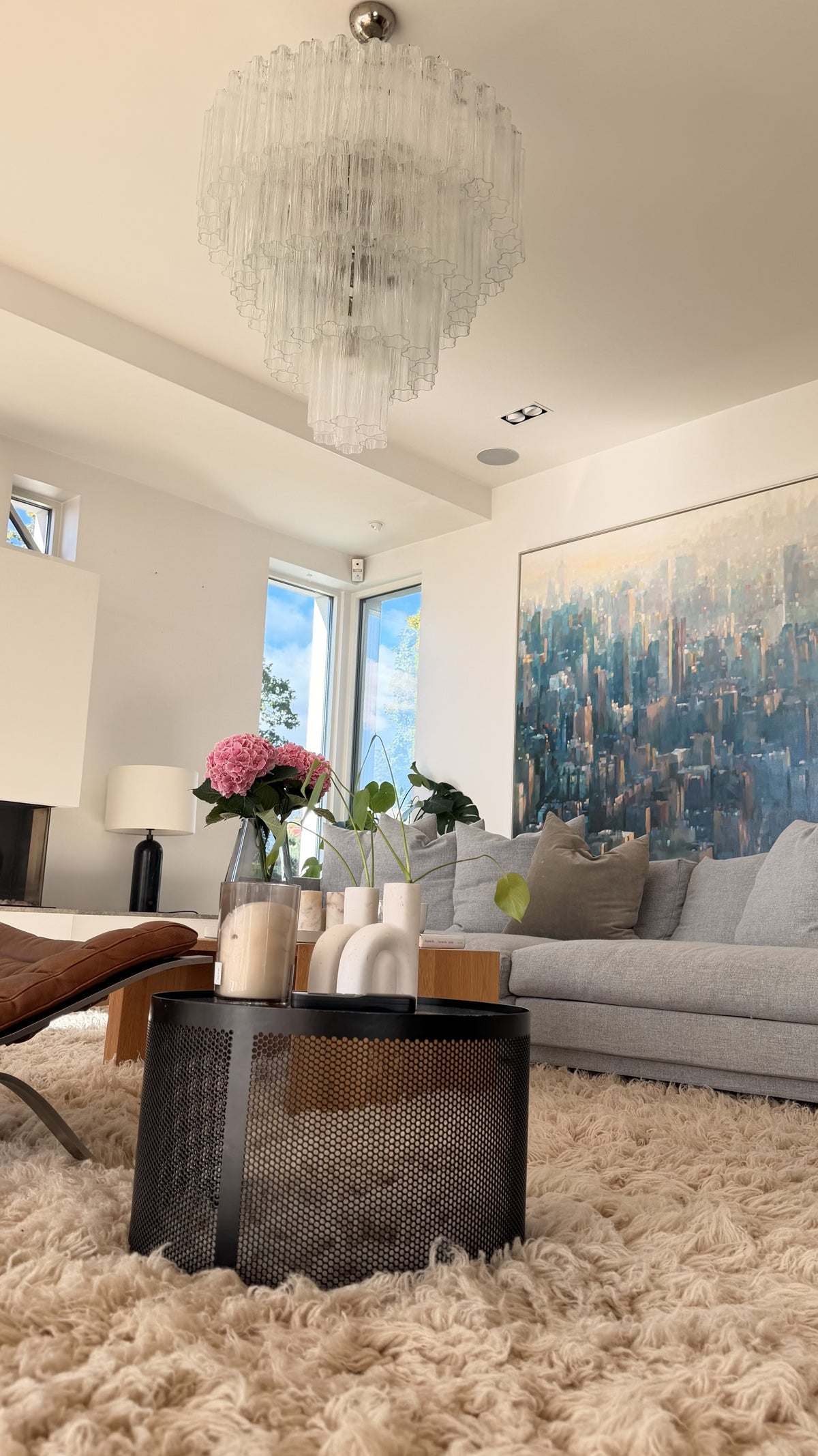 Murano Lysekrone | 78 Klare Glassrør
