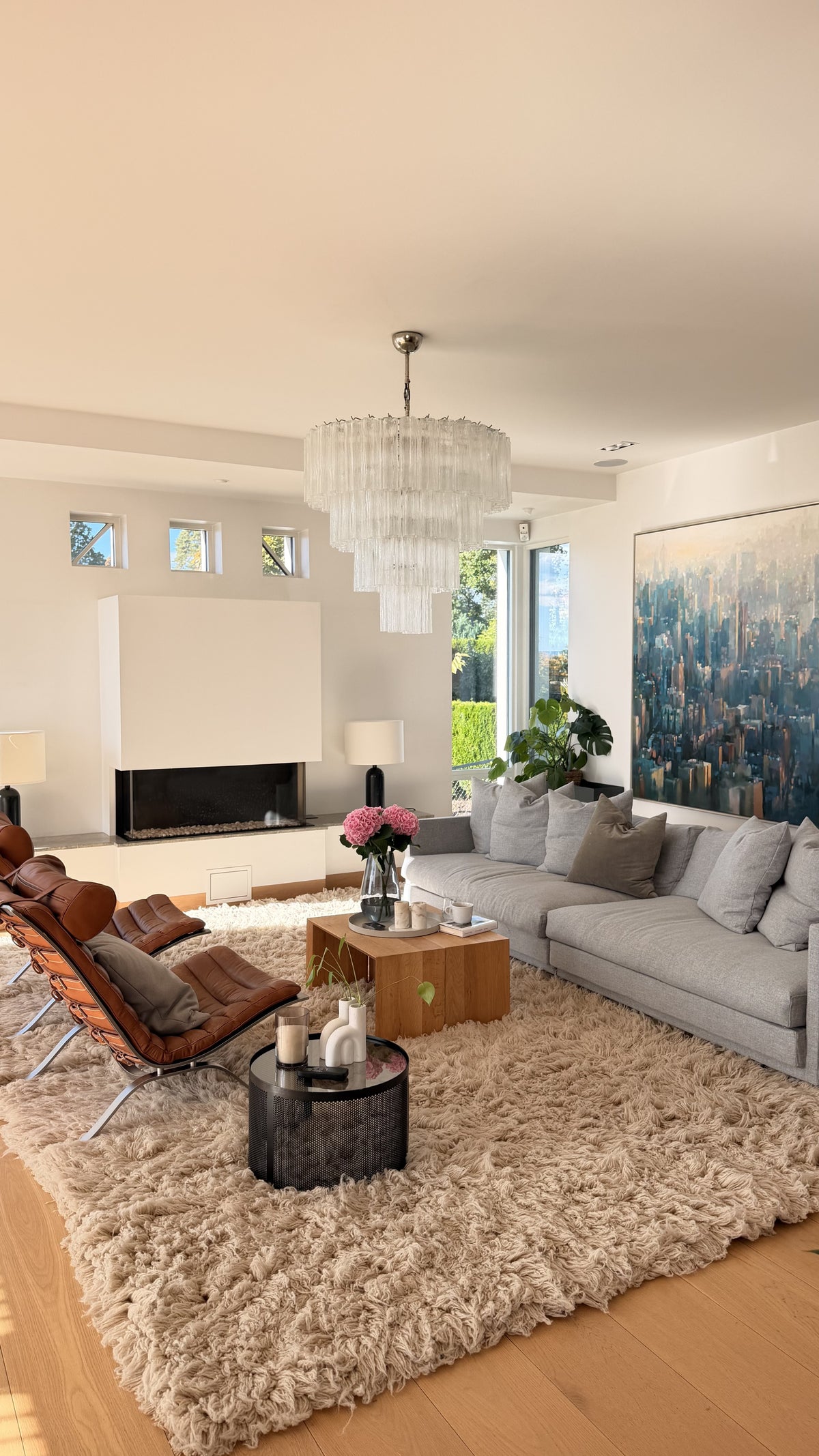 Murano Lysekrone | 78 Klare Glassrør
