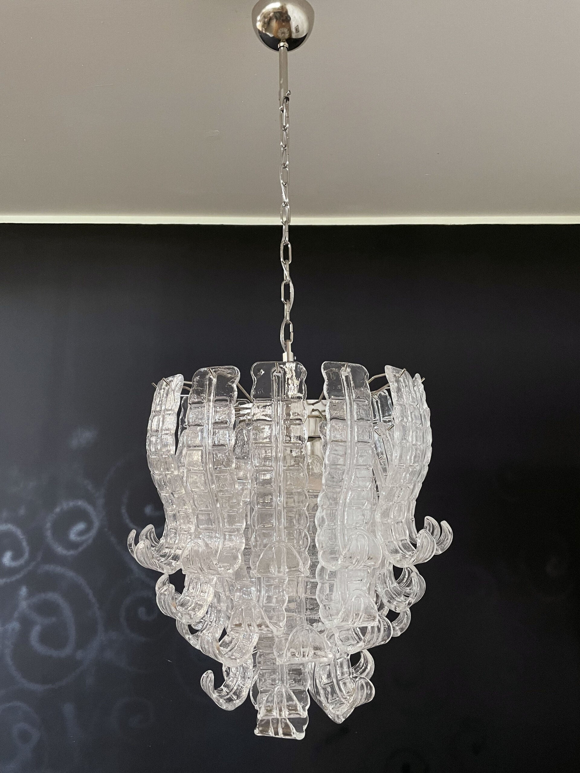 Murano Lysekrone – 41 Klare Felciglass – detalj 8 – Murano Classics