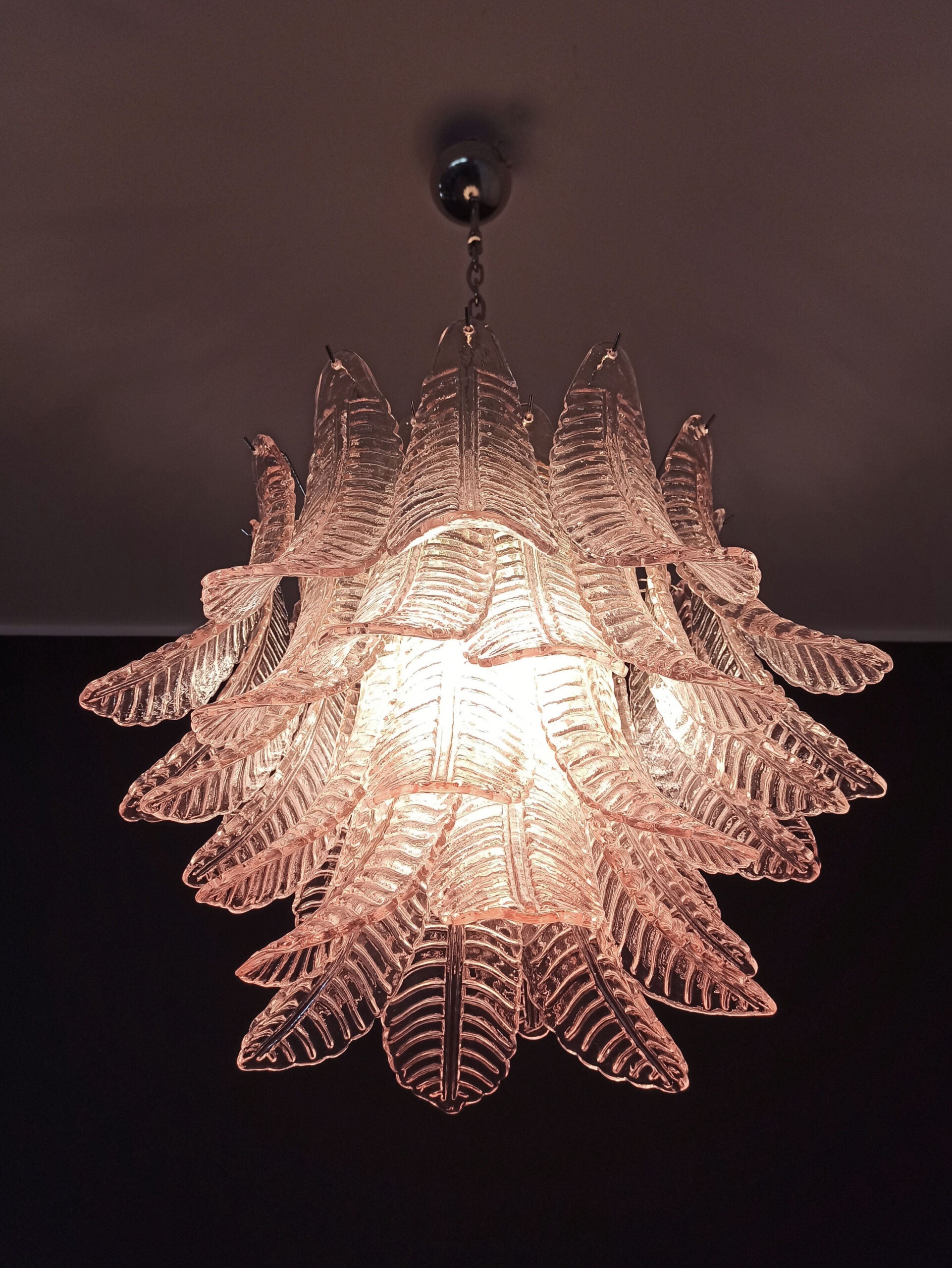 Murano Lysekrone – 36 Rosa Felciglass – detalj 3 – Murano Classics