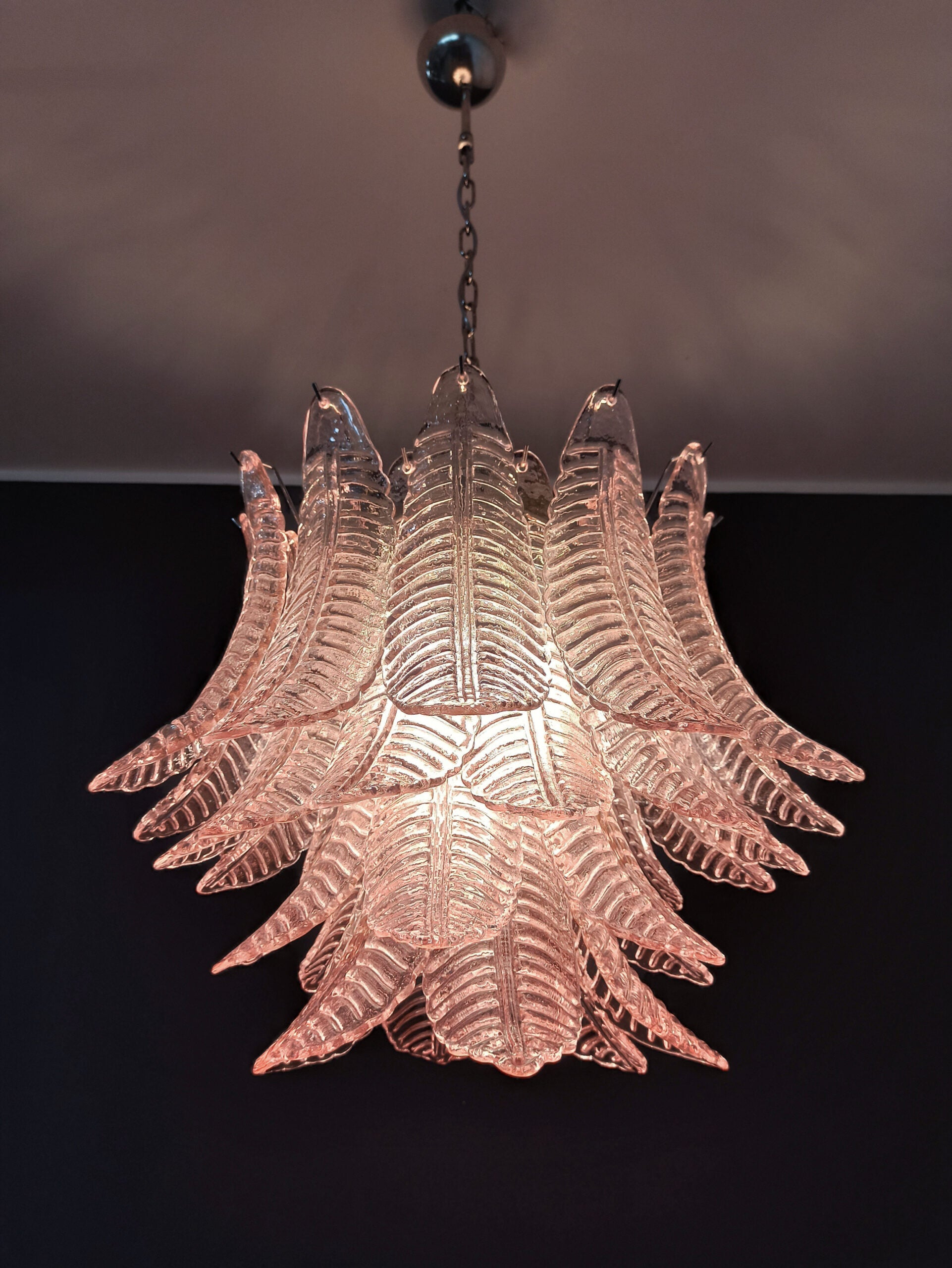 Murano Lysekrone – 36 Rosa Felciglass – detalj 4 – Murano Classics