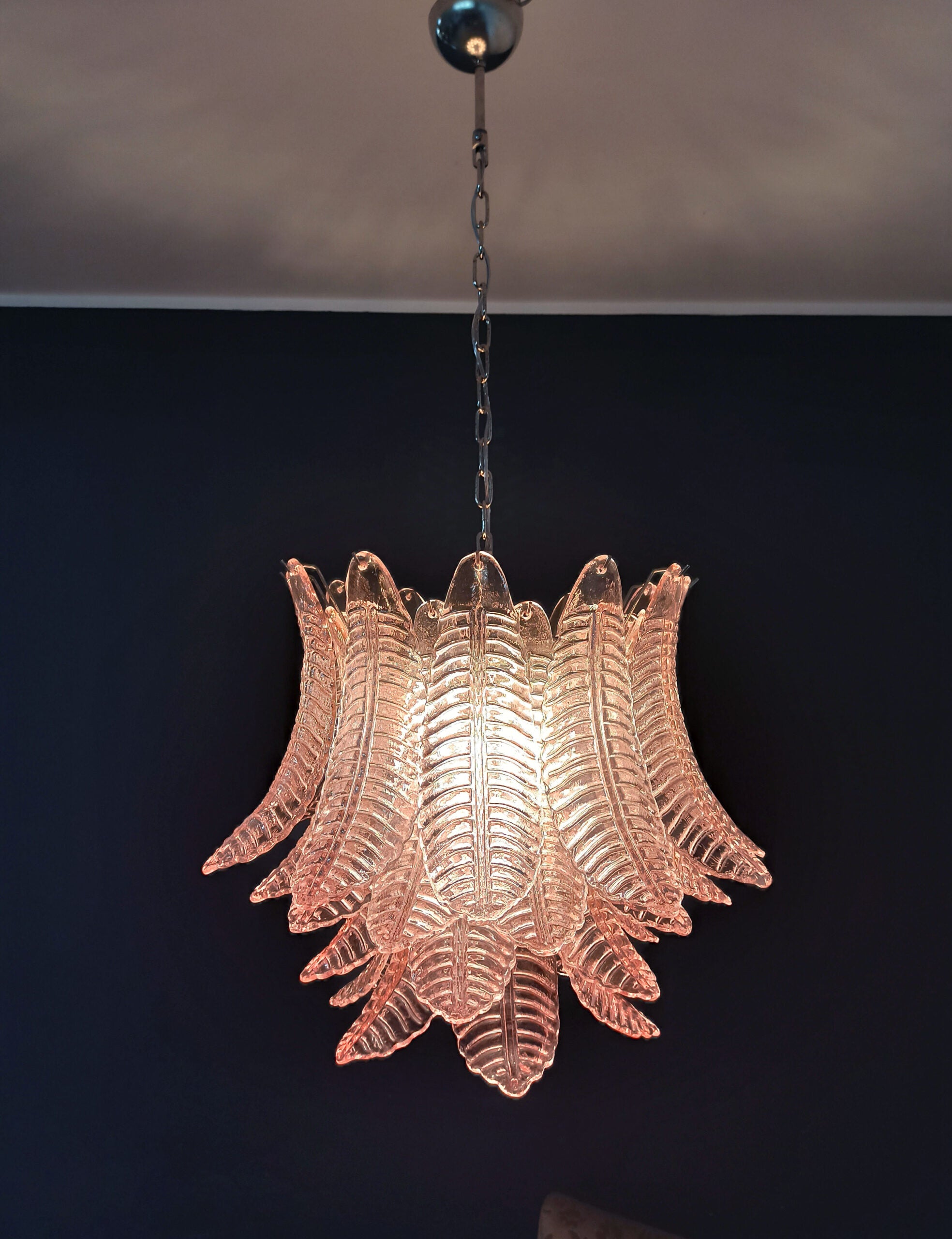 Murano Lysekrone – 36 Rosa Felciglass – detalj 6 – Murano Classics