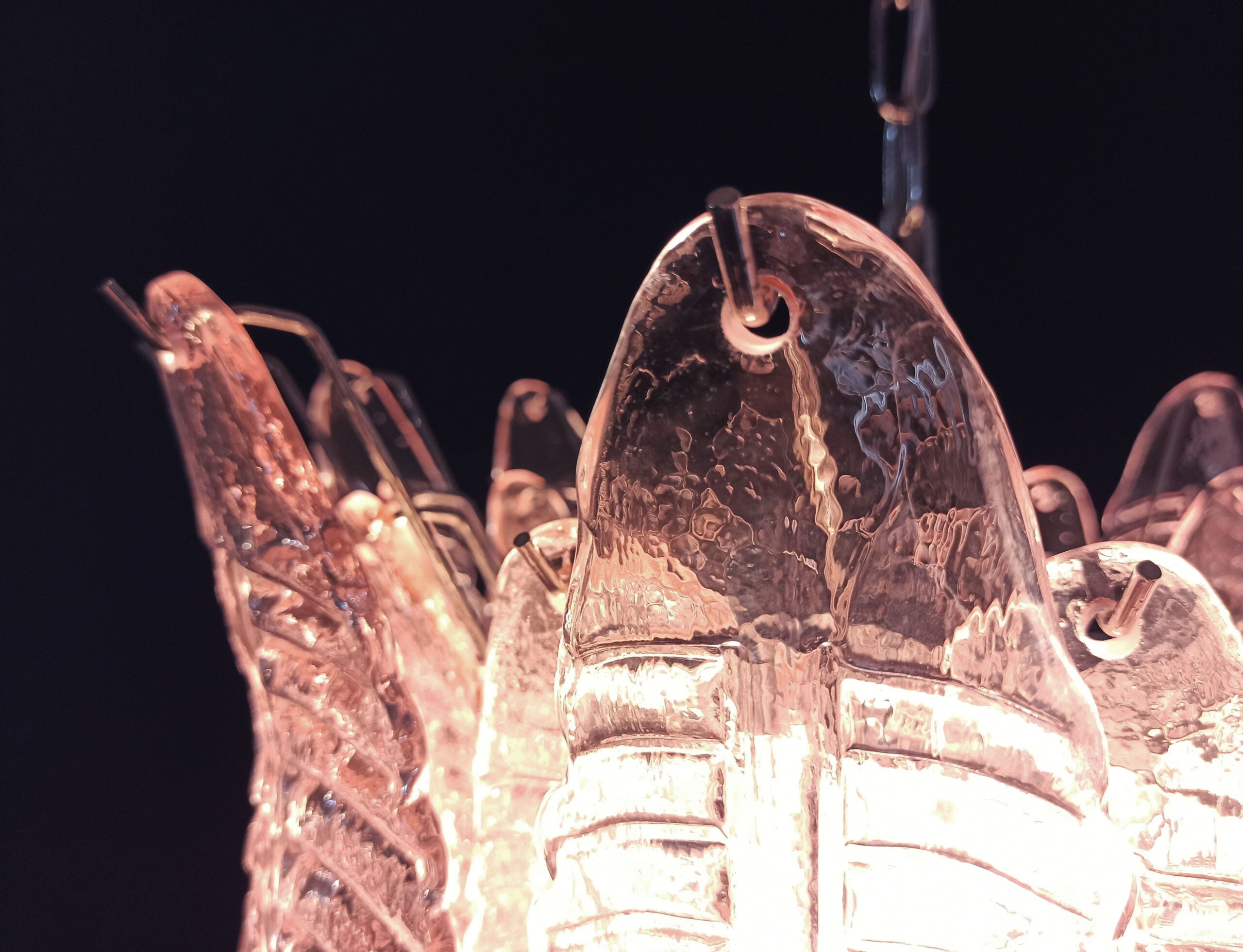 Murano Lysekrone – 36 Rosa Felciglass – detalj 8 – Murano Classics