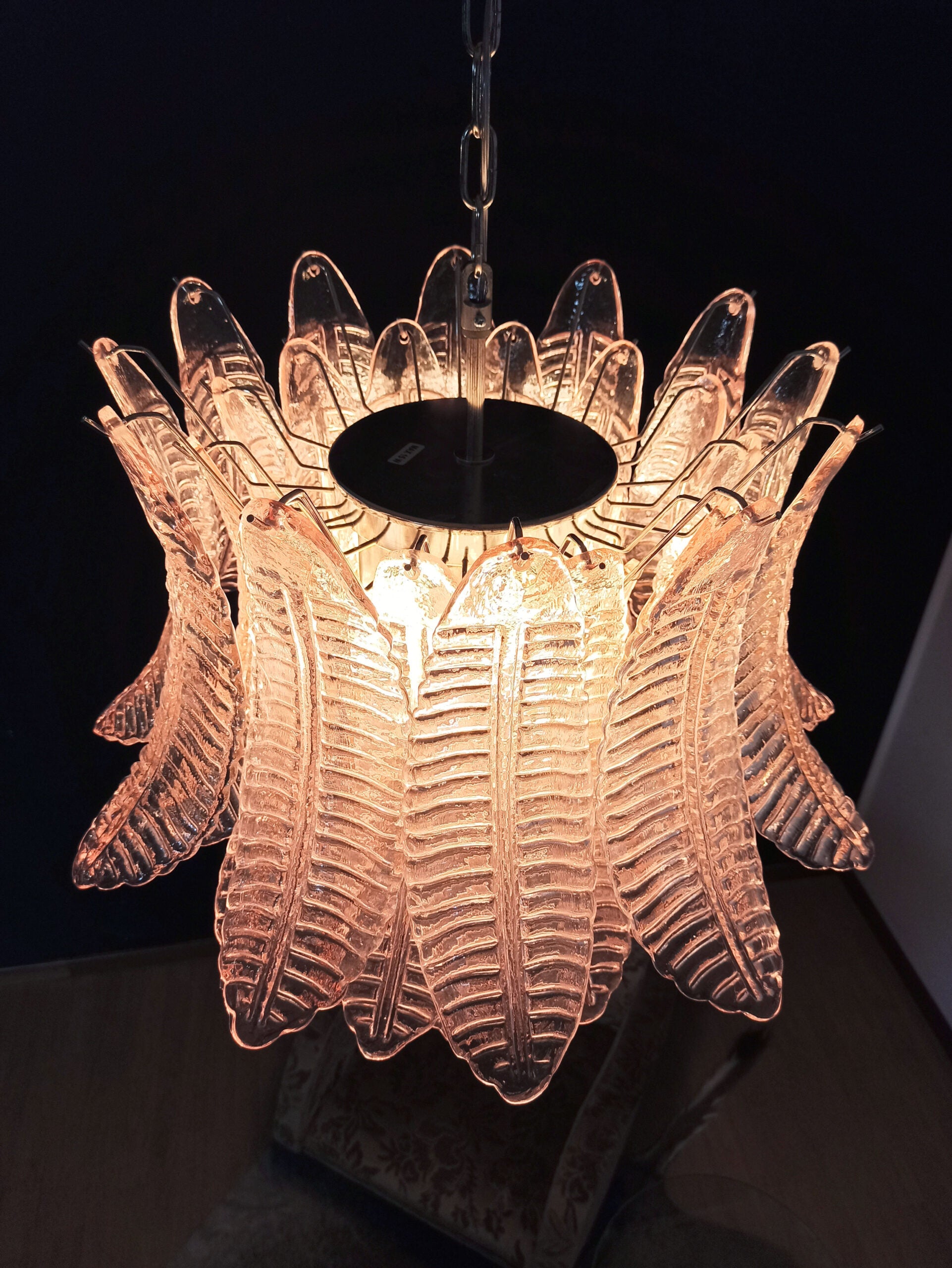 Murano Lysekrone – 36 Rosa Felciglass – detalj 10 – Murano Classics