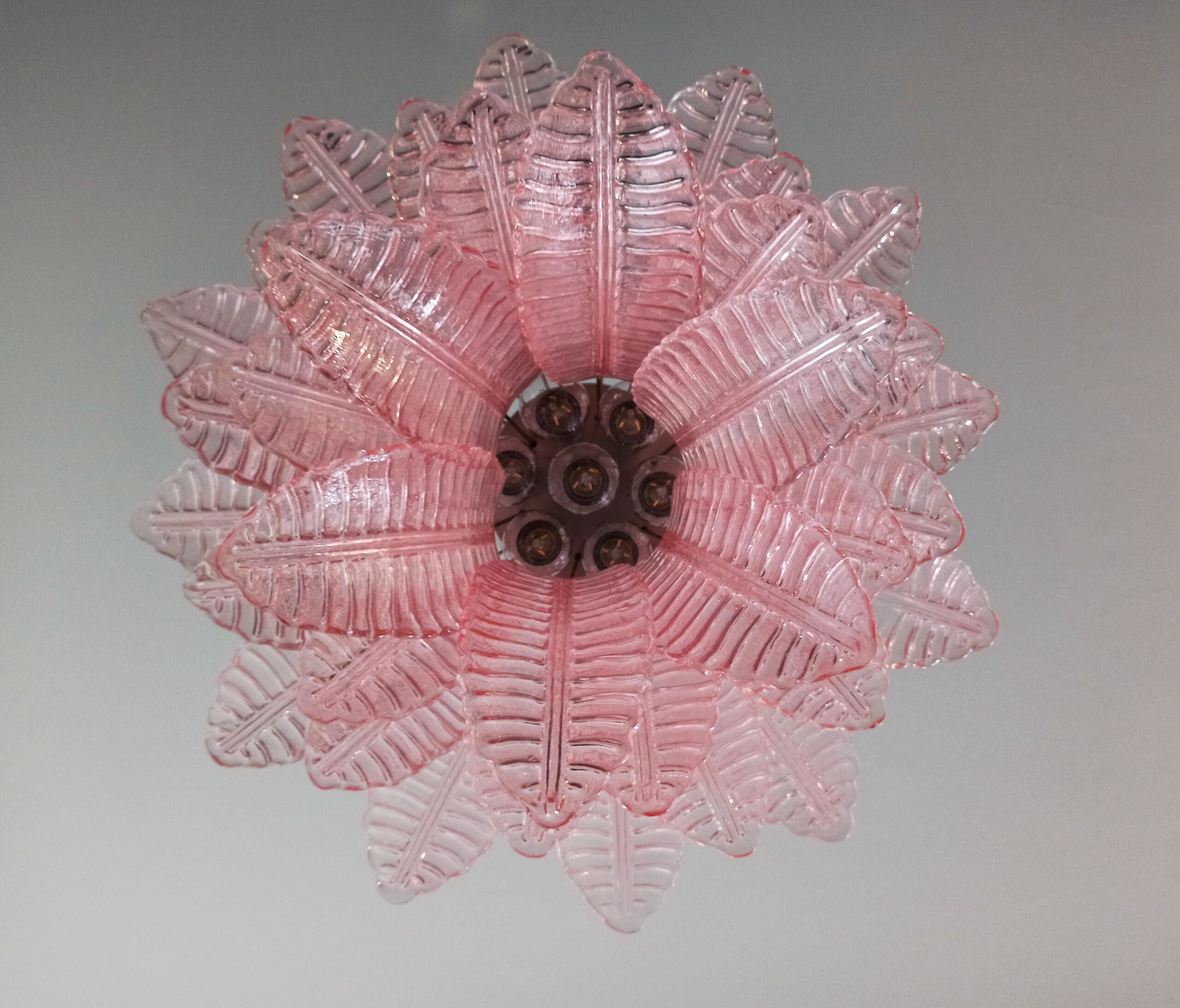 Murano Lysekrone | 36 Rosa Felciglass