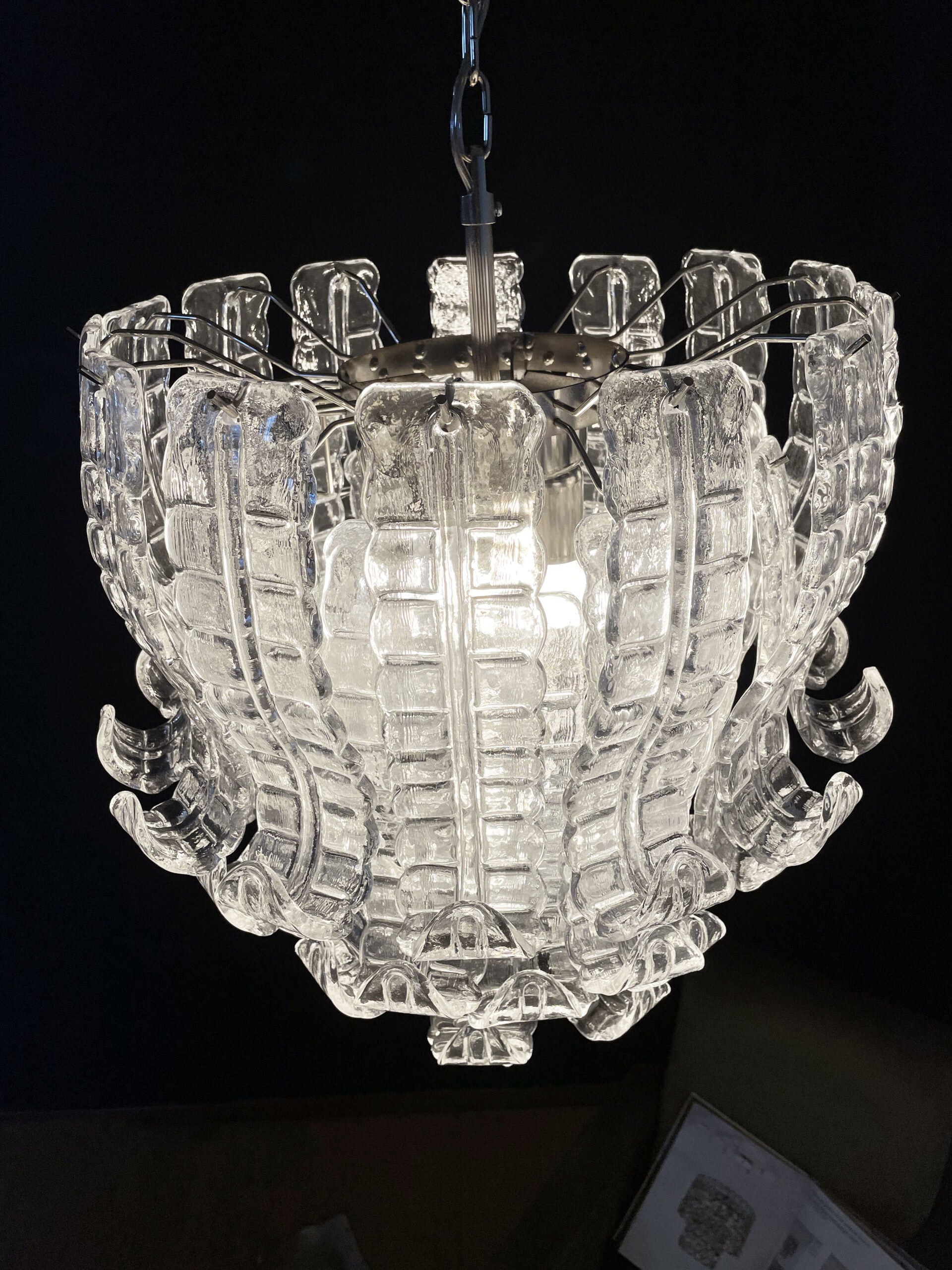 Murano Lysekrone – 41 Klare Felciglass – detalj 4 – Murano Classics