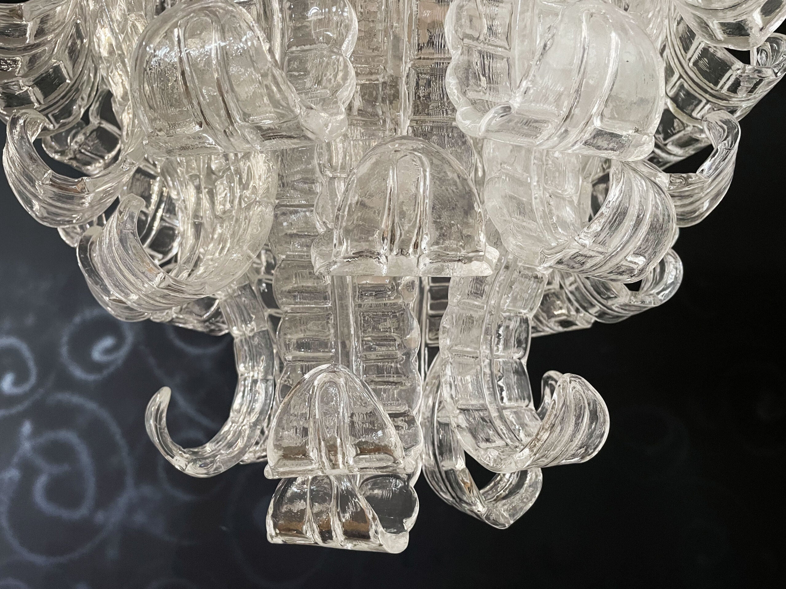 Murano Lysekrone – 41 Klare Felciglass – detalj 6 – Murano Classics
