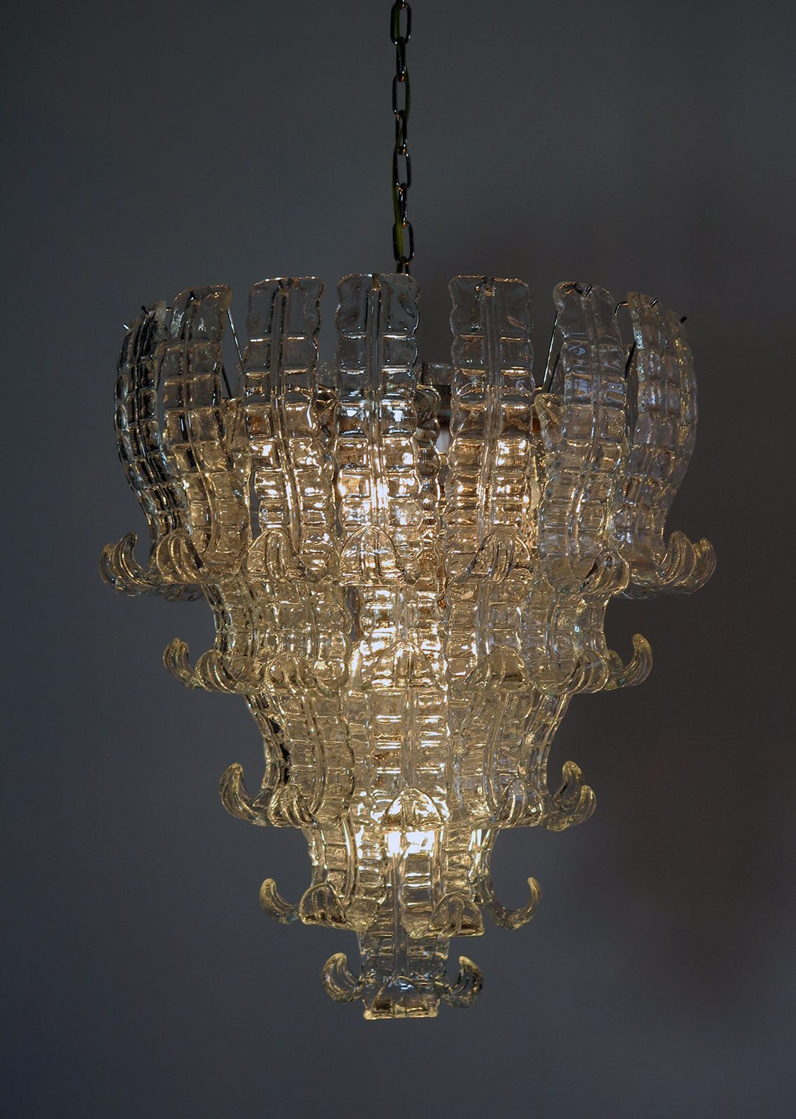 Murano Lysekrone – 52 Klare Felciglass – detalj 6 – Murano Classics