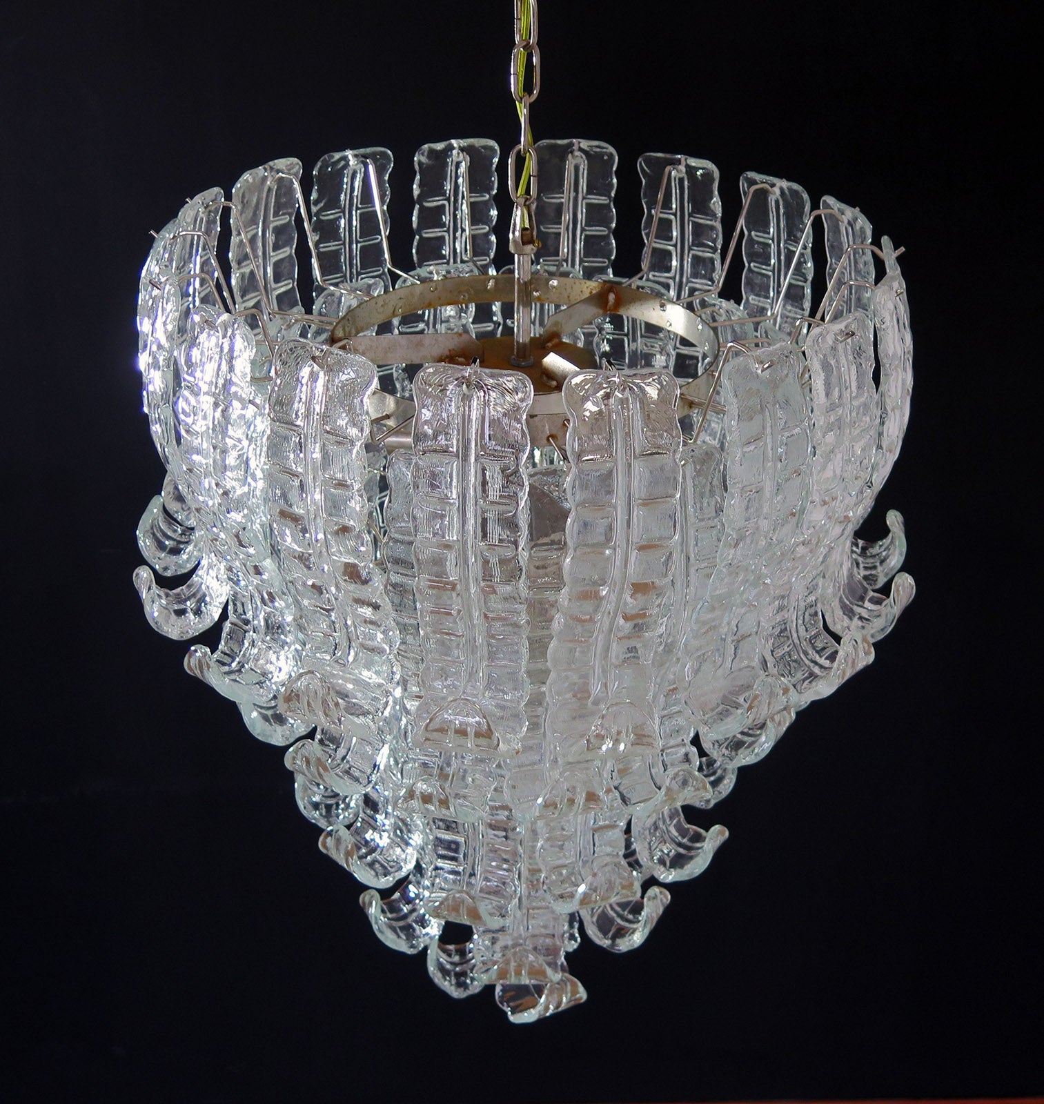 Murano Lysekrone – 52 Klare Felciglass – detalj 2 – Murano Classics
