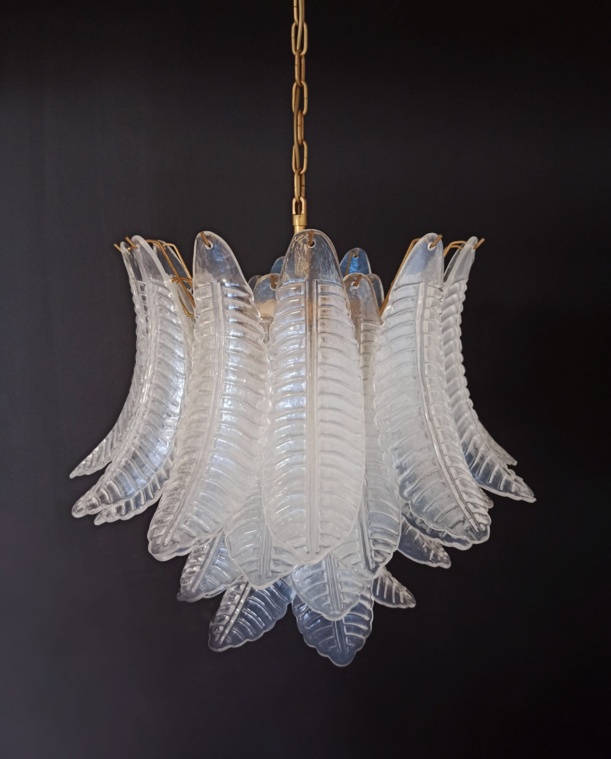 Murano Lysekrone | 36 Klare Iris Felciglass
