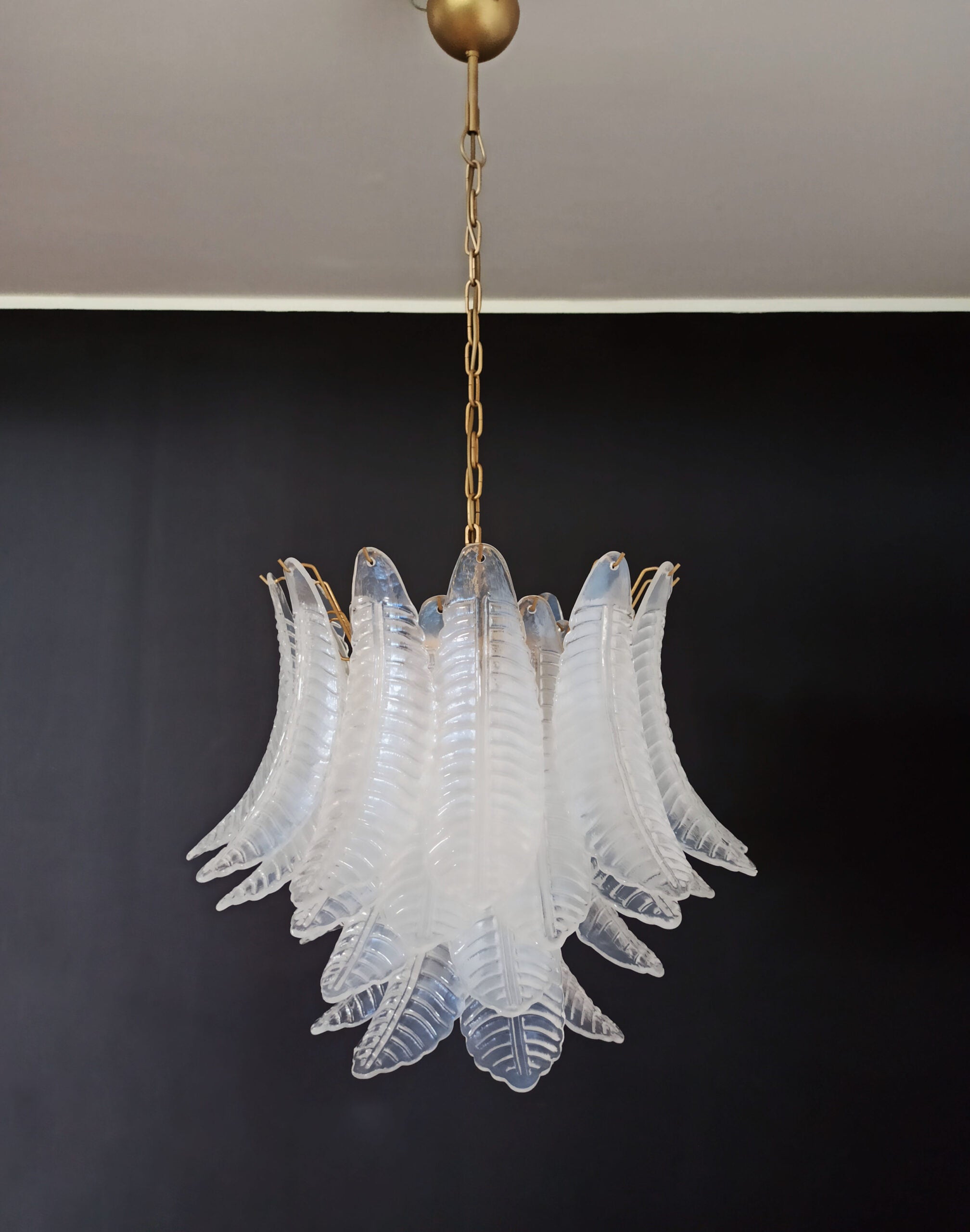 Murano Lysekrone | 36 Klare Iris Felciglass