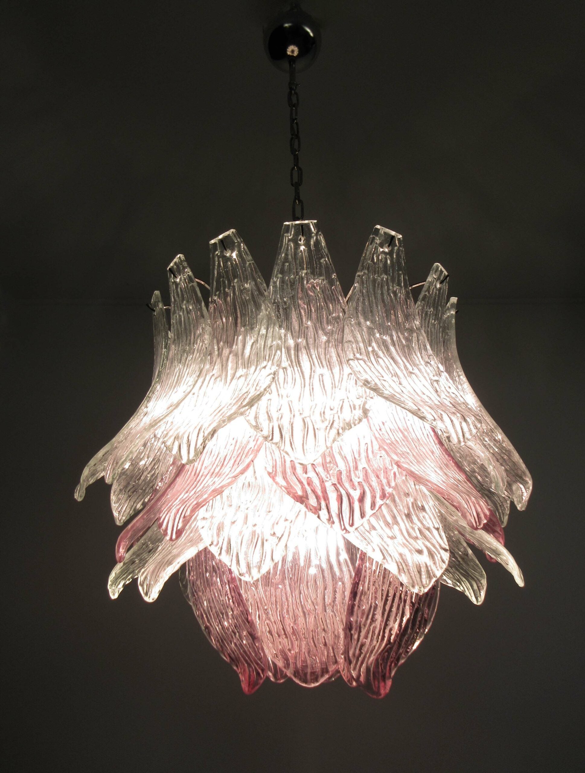 Murano Lysekrone | 38 Klare Lilla Crostoliglass