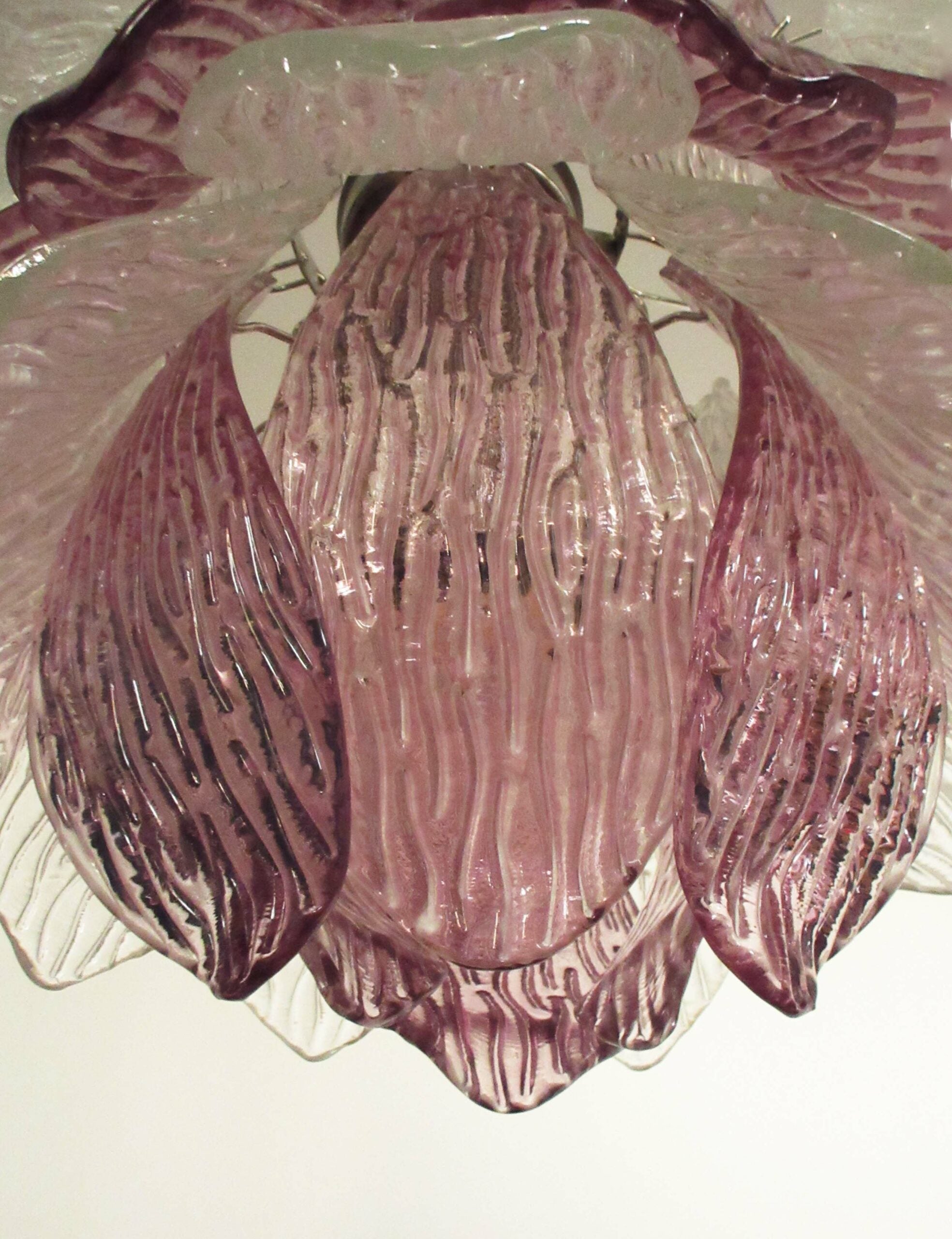 Murano Lysekrone | 38 Klare Lilla Crostoliglass