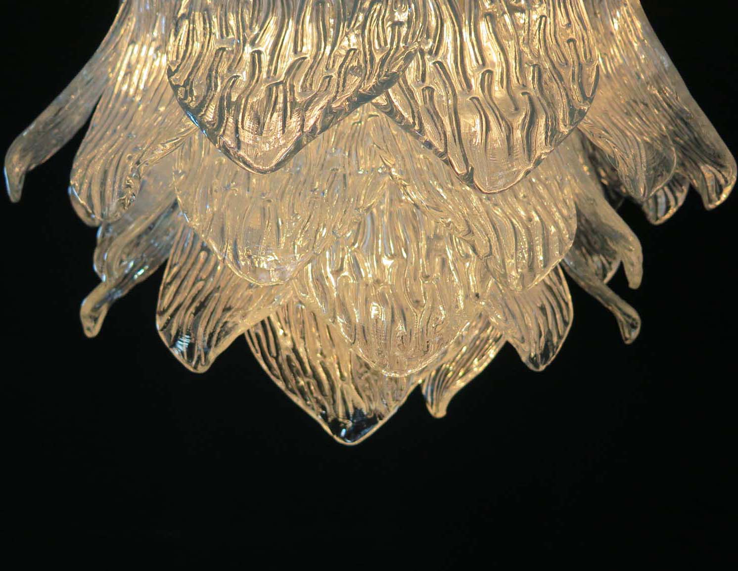 Murano Lysekrone – 38 Klare Crostoliglass – detalj 10 – Murano Classics