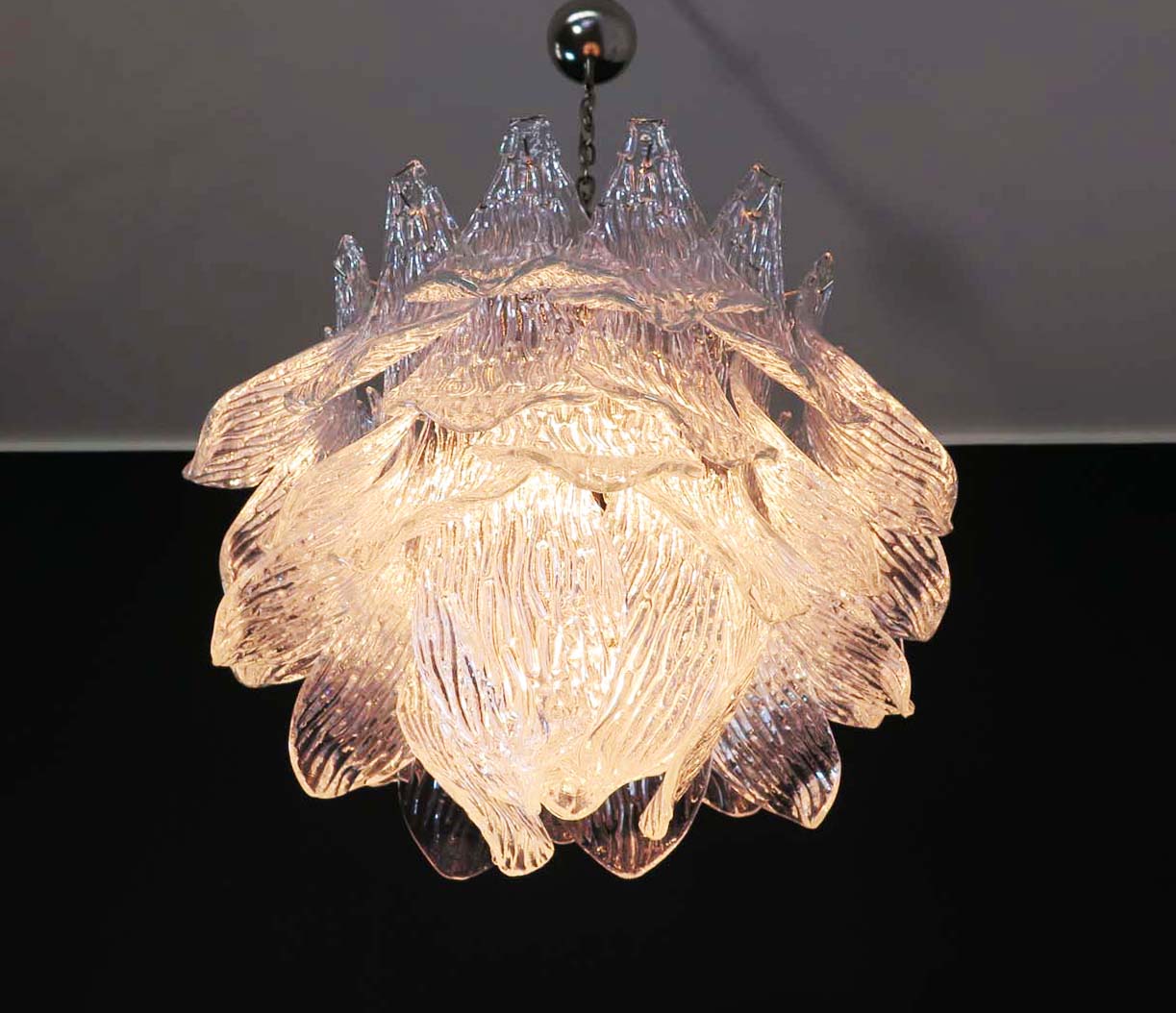 Murano Lysekrone – 38 Klare Crostoliglass – detalj 11 – Murano Classics