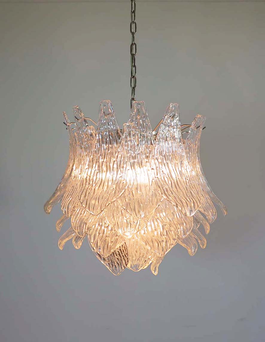 Murano Lysekrone – 38 Klare Crostoliglass – detalj 6 – Murano Classics