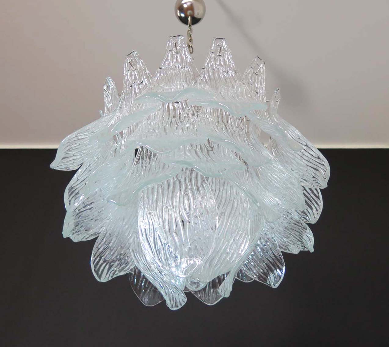 Murano Lysekrone – 38 Klare Crostoliglass – detalj 7 – Murano Classics