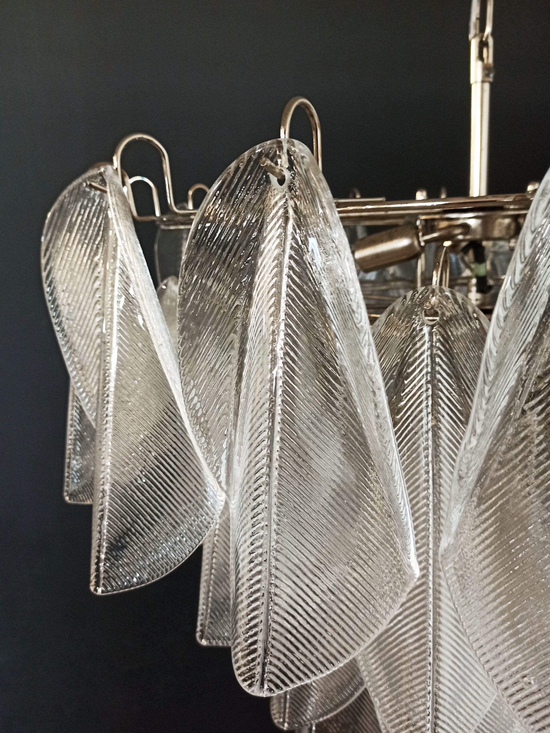 Murano Lysekrone | 57 Klare Iris Rondiniglass