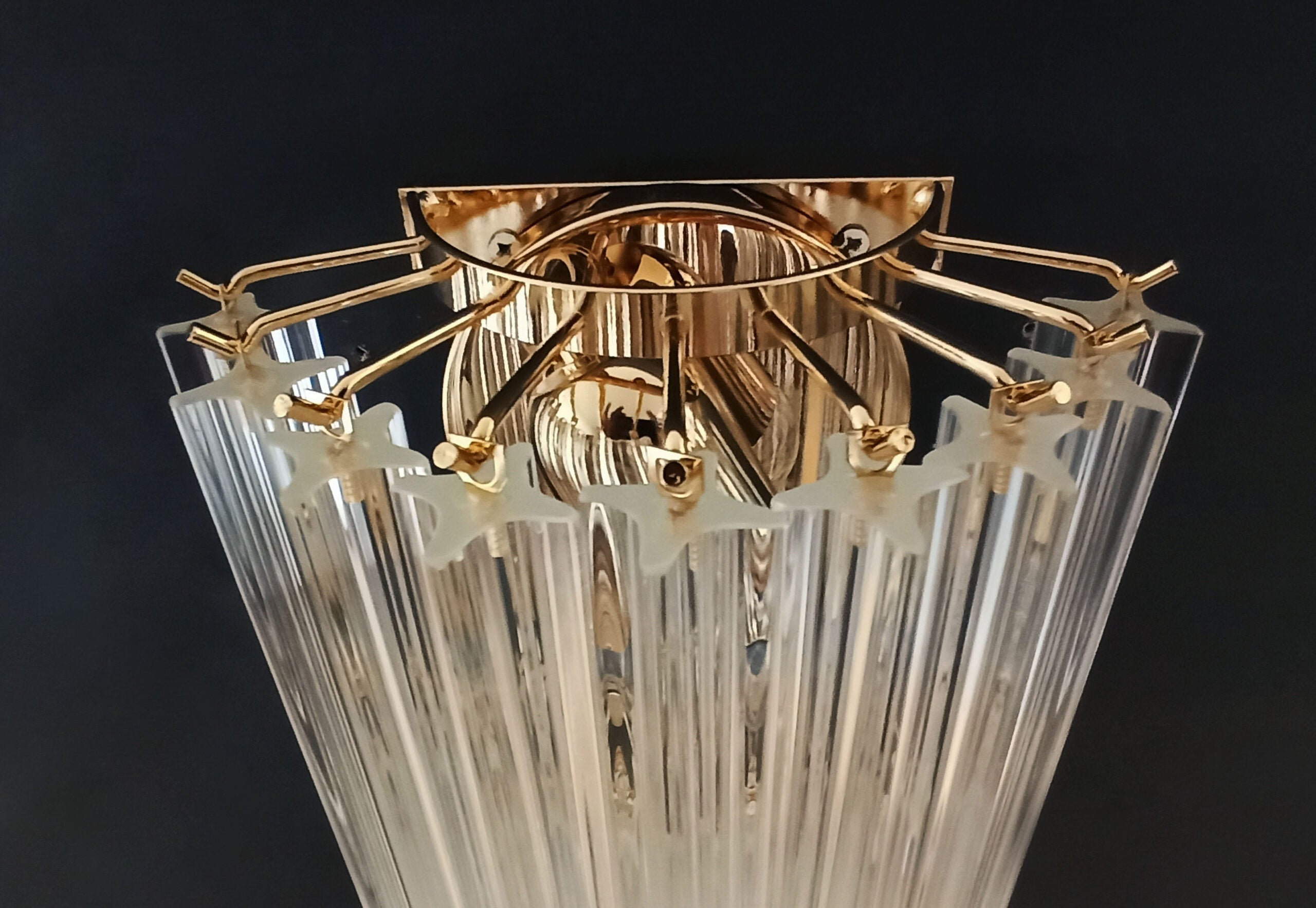 Murano Vegglampe | 16 Klare Prismeglass | 2 stk
