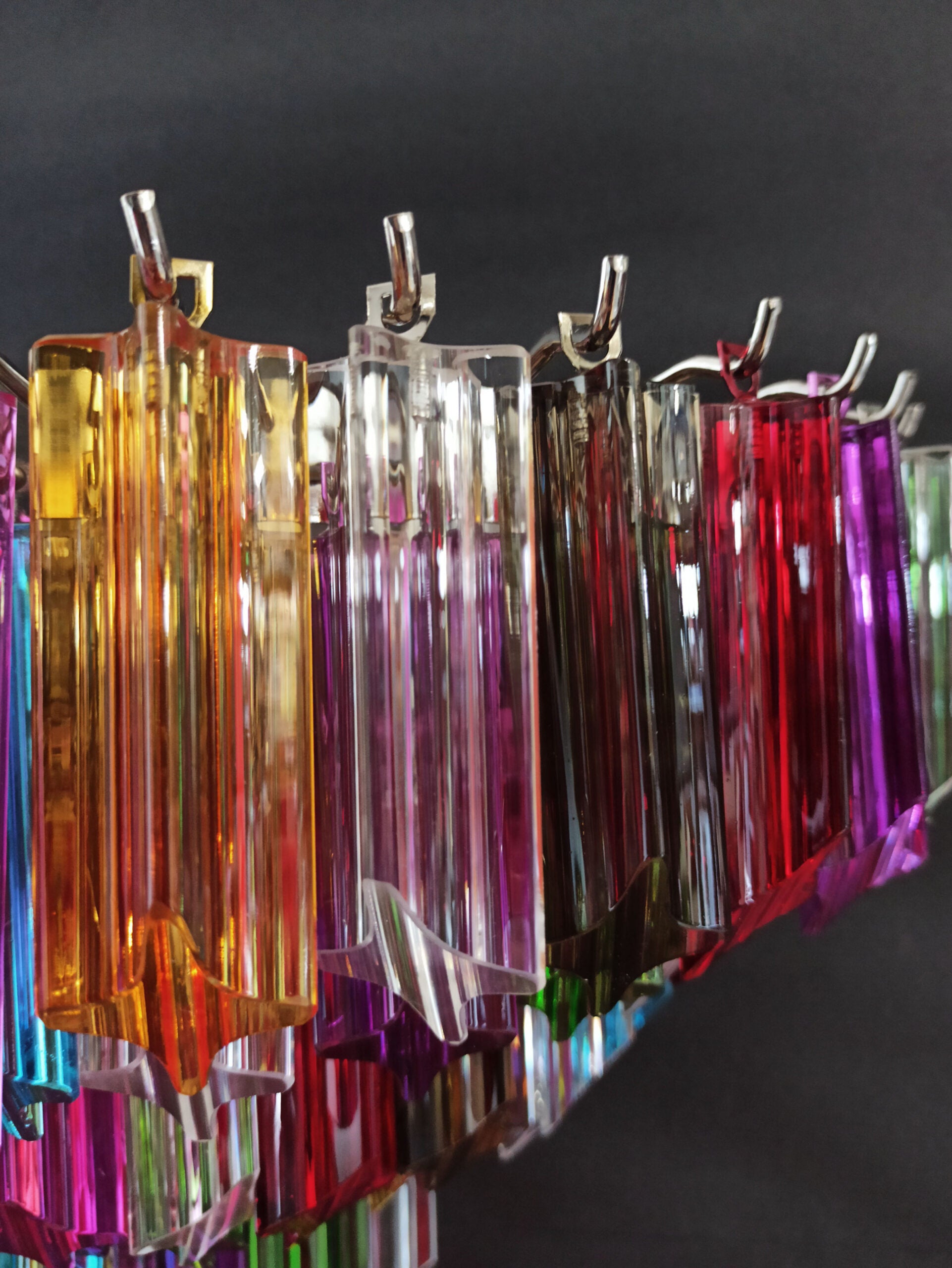 Murano Vegglampe | 63 Multifarge Prismeglass | 2 stk