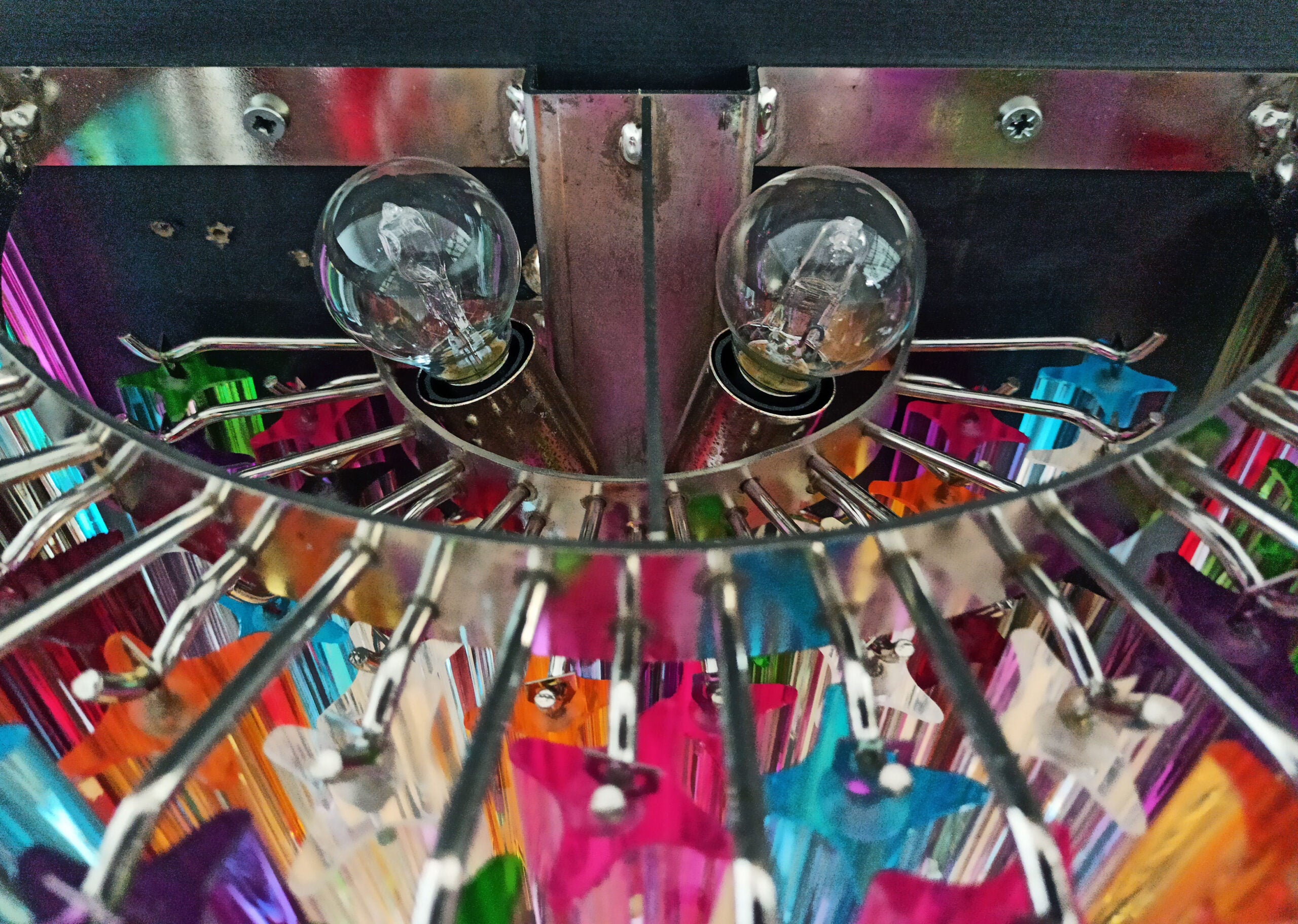 Murano Vegglampe | 63 Multifarge Prismeglass | 2 stk