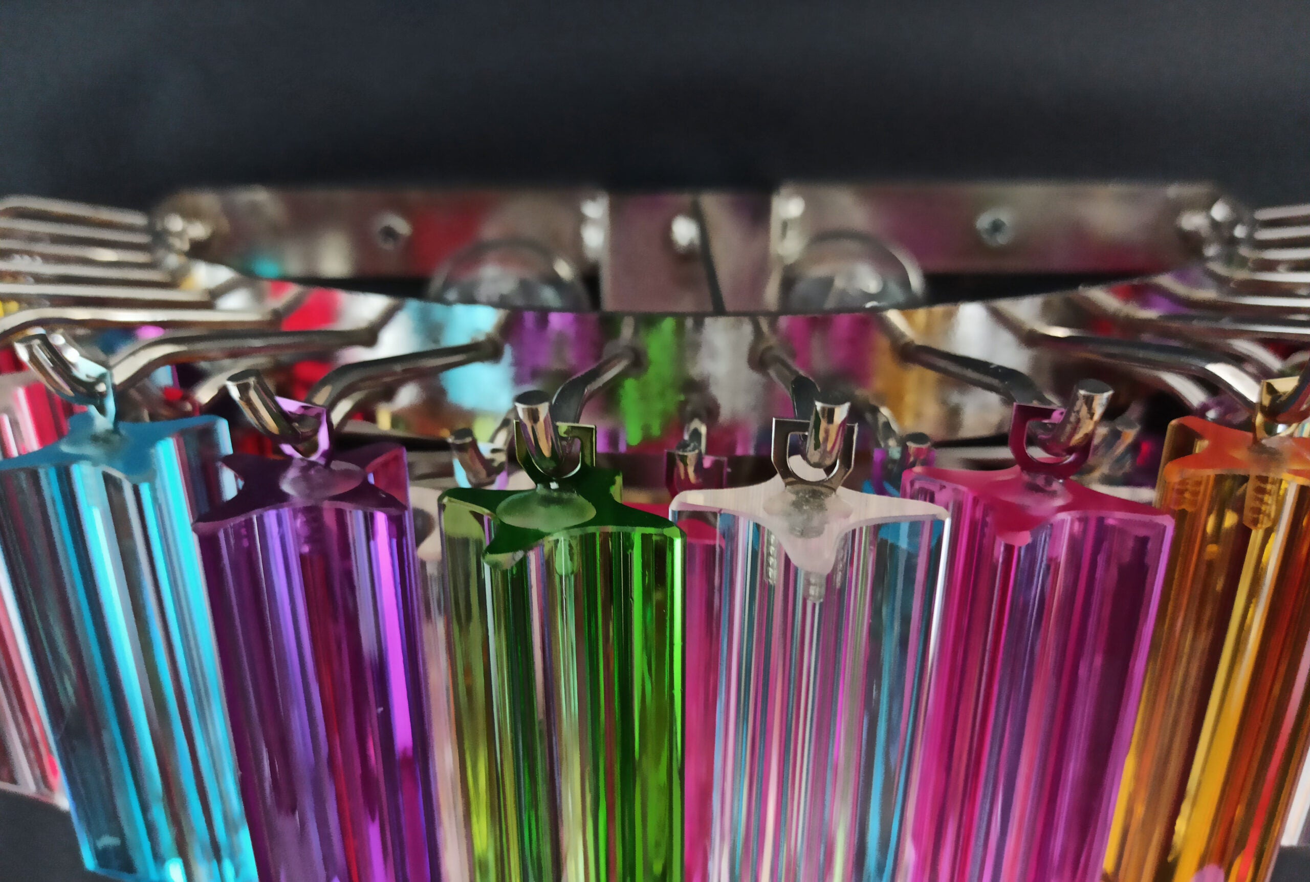 Murano Vegglampe | 63 Multifarge Prismeglass | 2 stk
