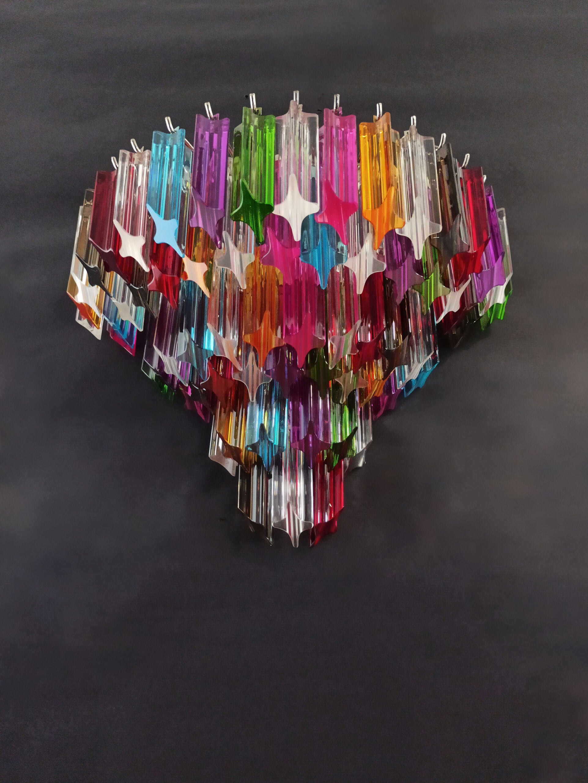 Murano Vegglampe | 63 Multifarge Prismeglass | 2 stk