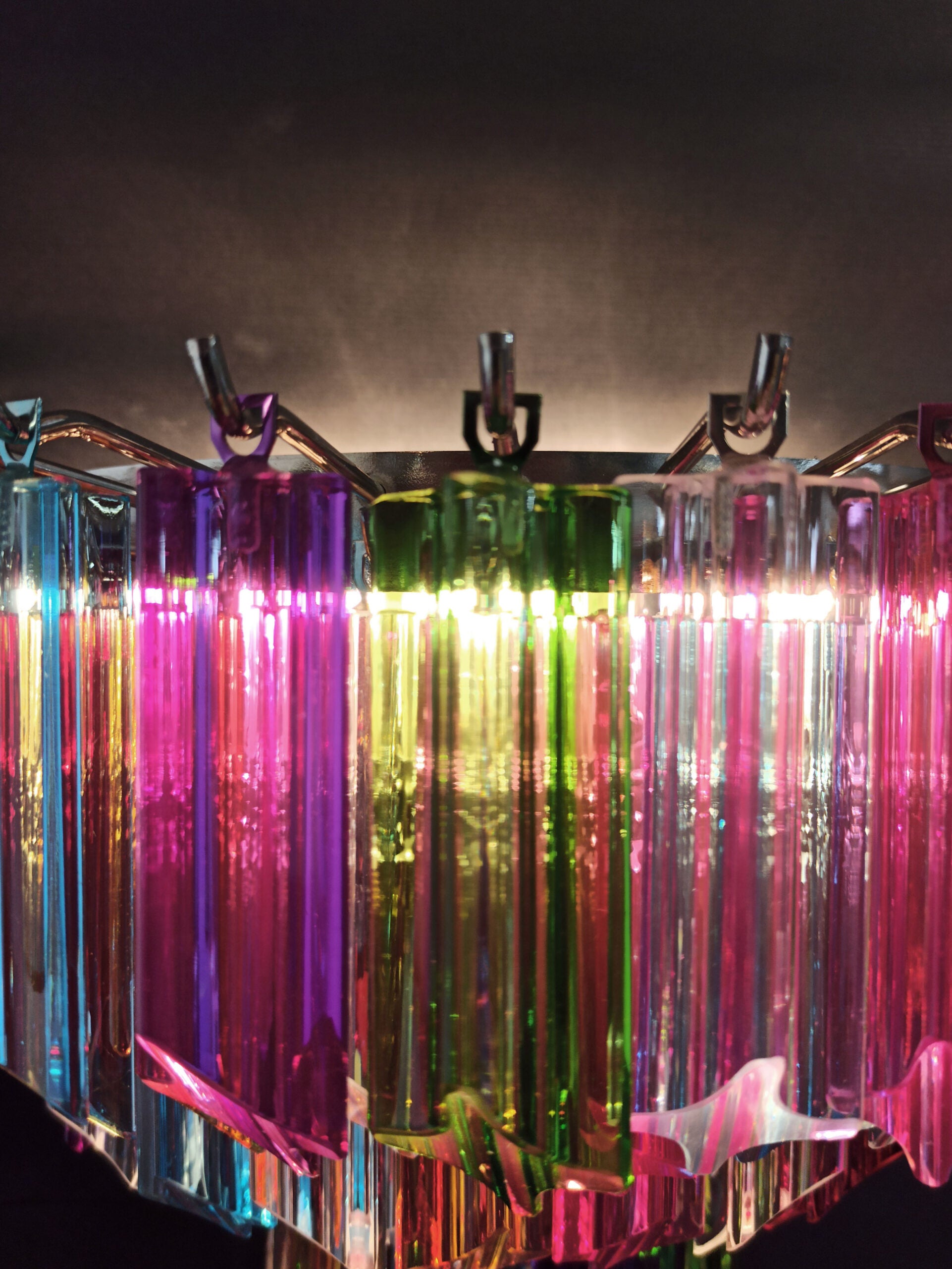 Murano Vegglampe | 63 Multifarge Prismeglass | 2 stk
