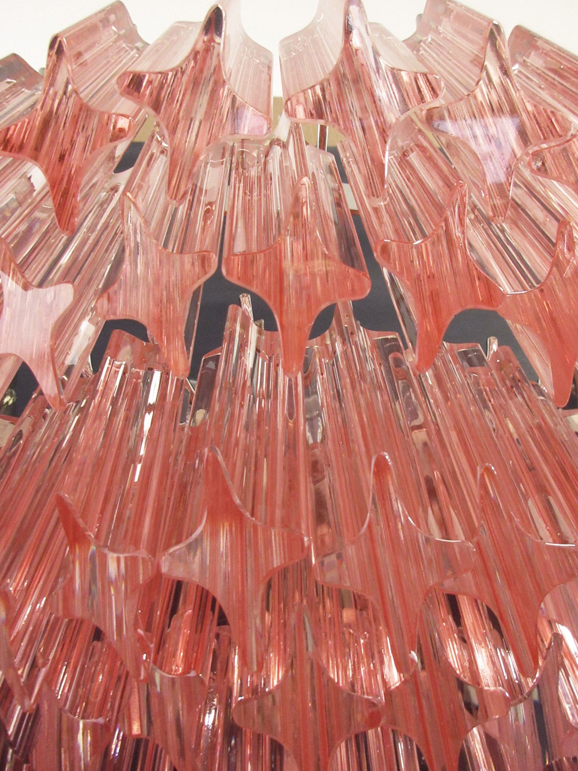 Murano Vegglampe | 63 Rosa Prismeglass | 2 stk