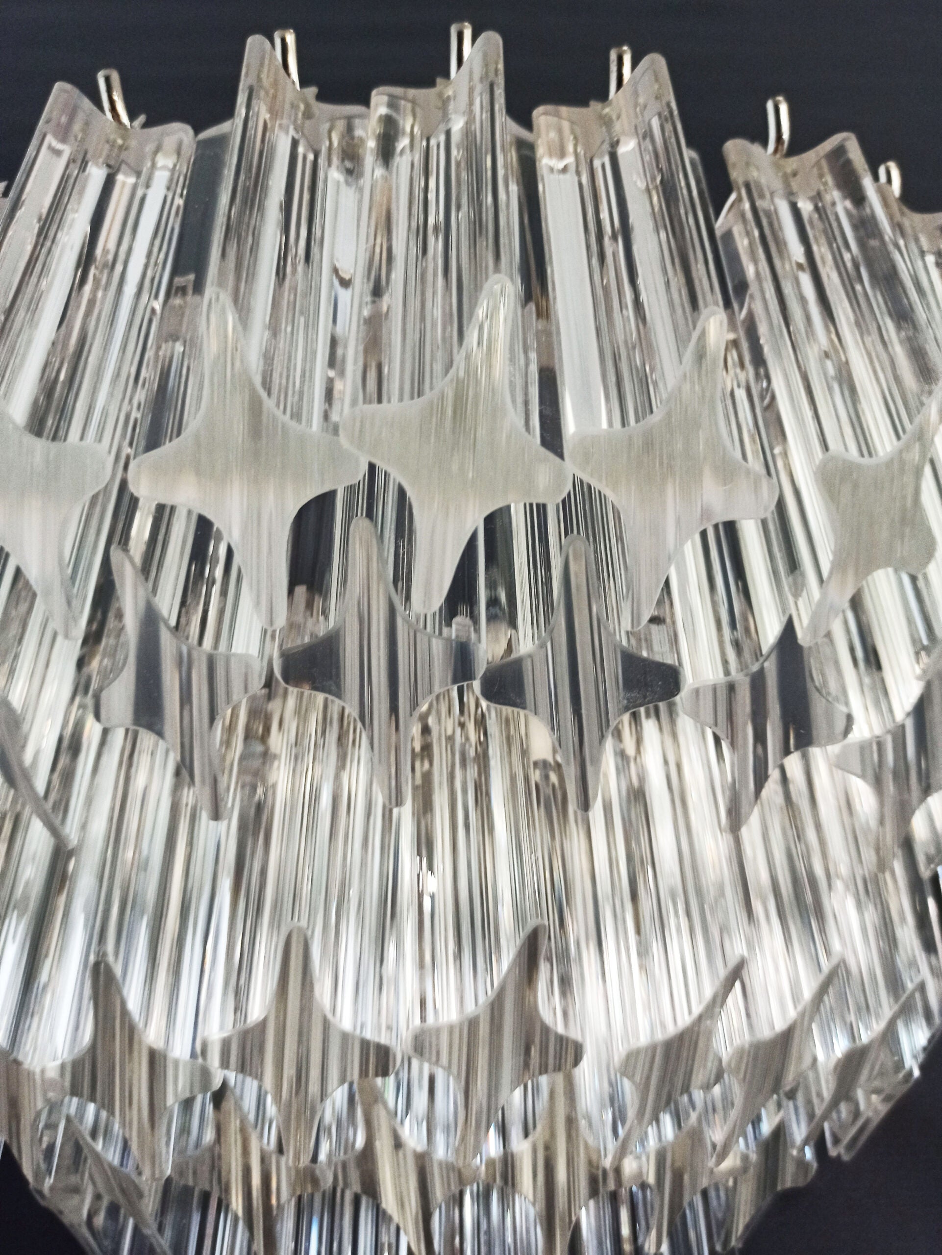 Murano Vegglampe | 63 Klare Prismeglass | 2 stk